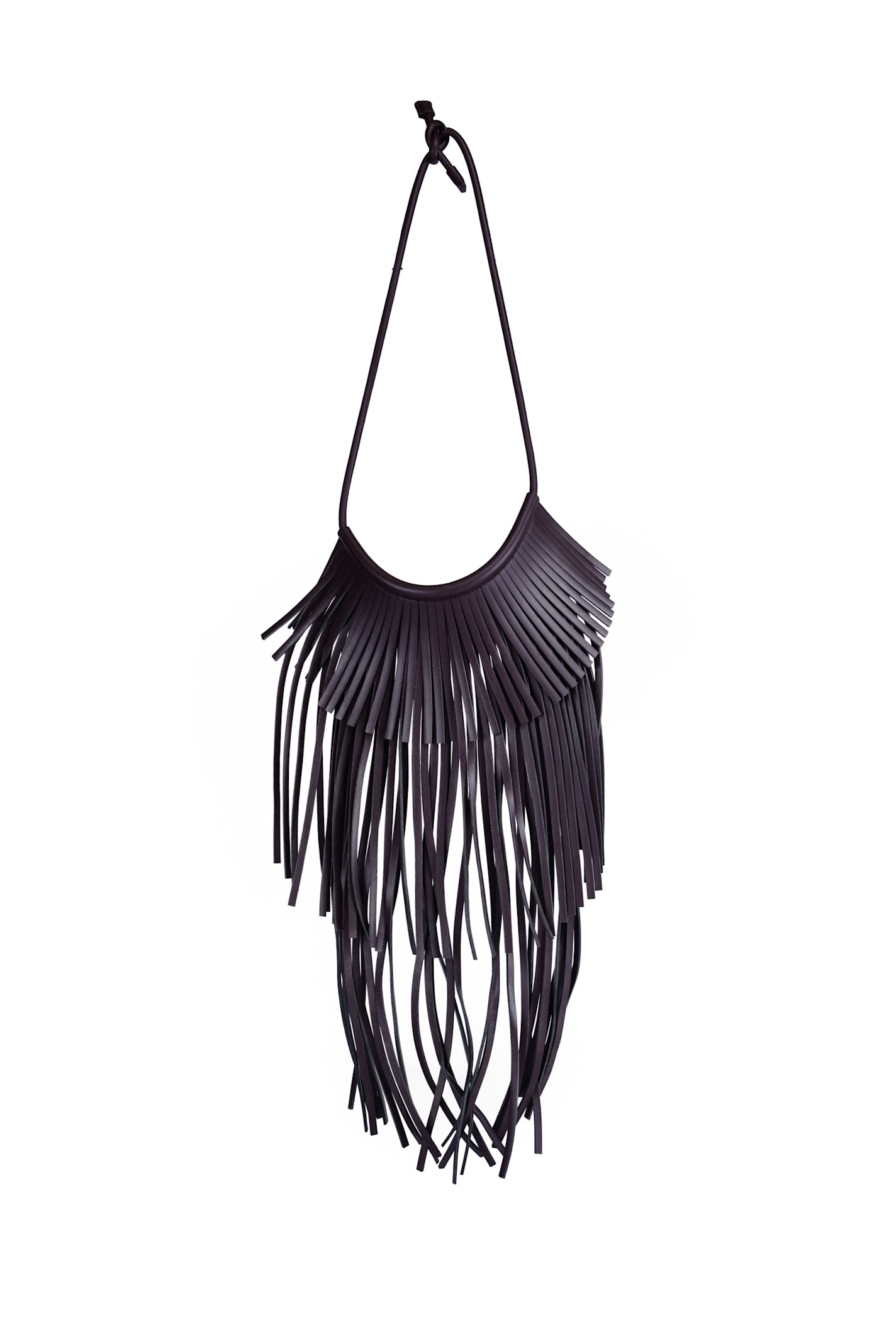 Liviana Conti Vegan Leather Fringe Necklace