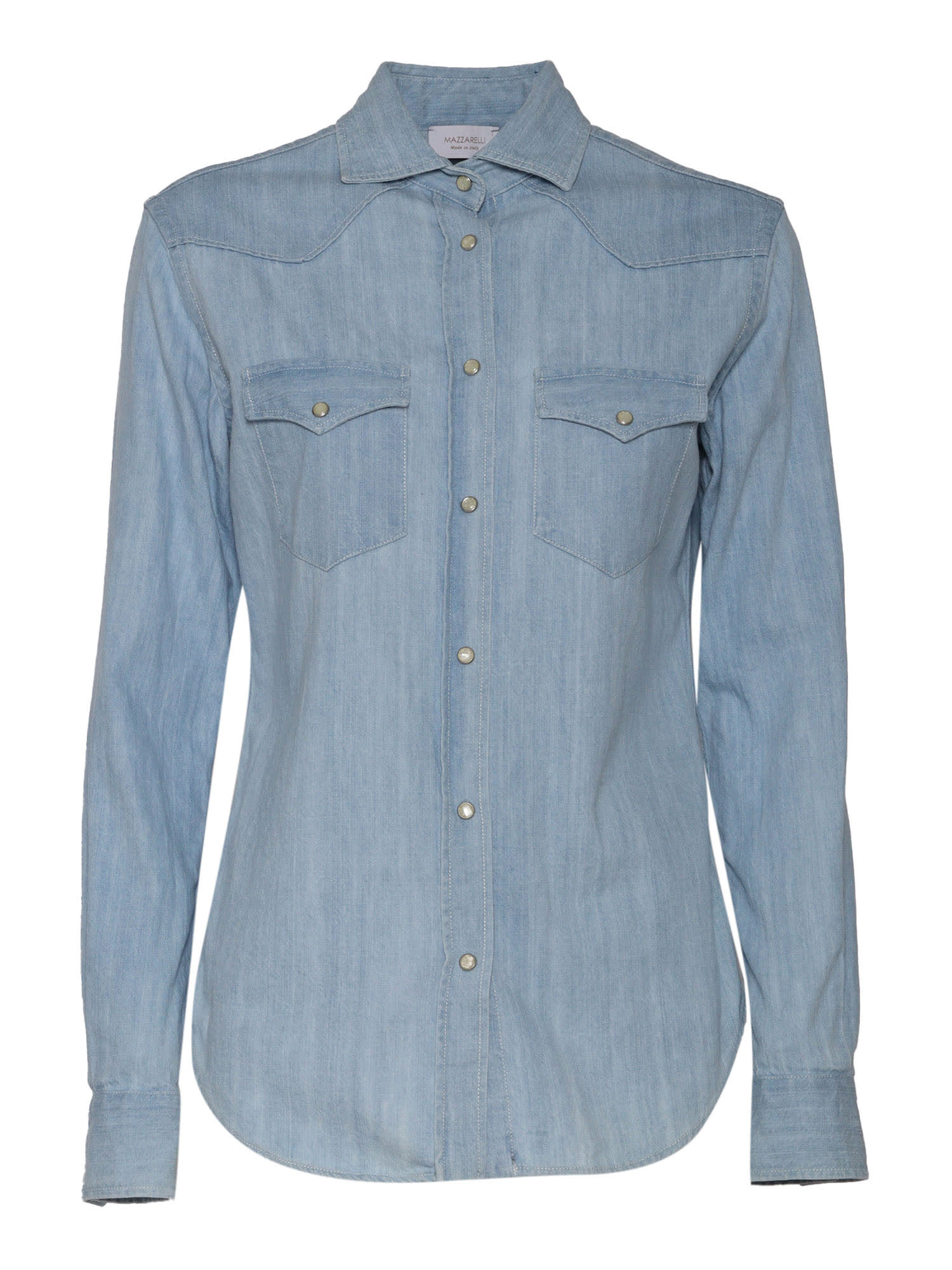 Mazzarelli Denim Athena Shirt With Side Pockets