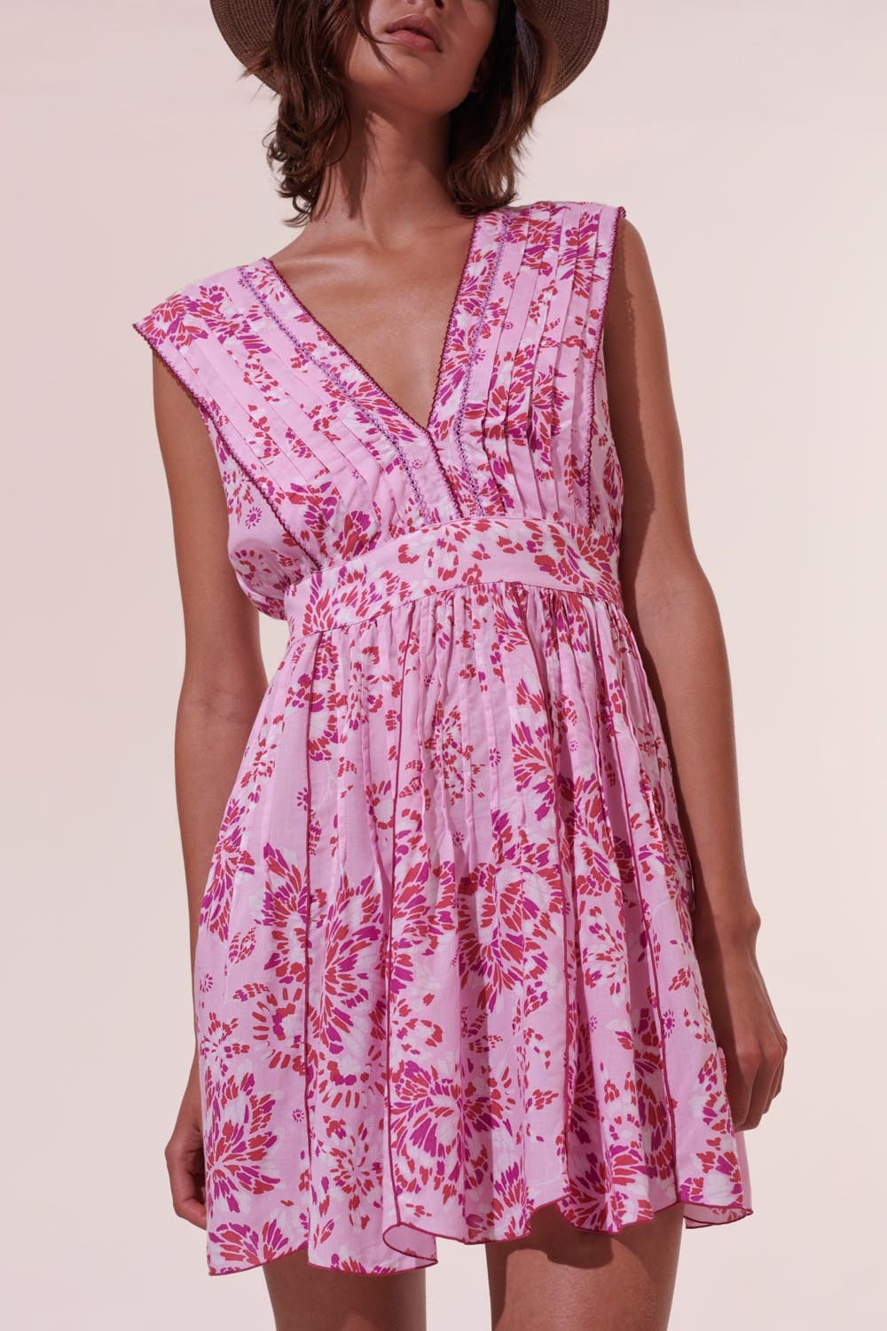Mini Dress Agnes - Purple Pivoine