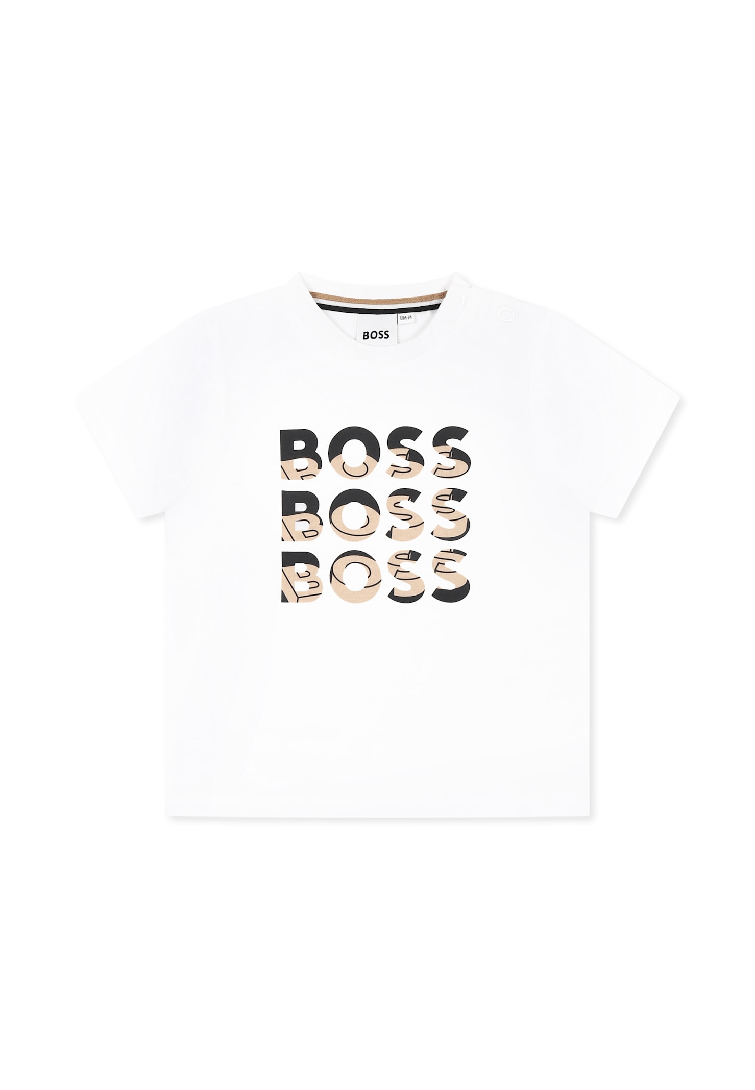 Hugo Boss White T-shirt For Baby Boy With Logo