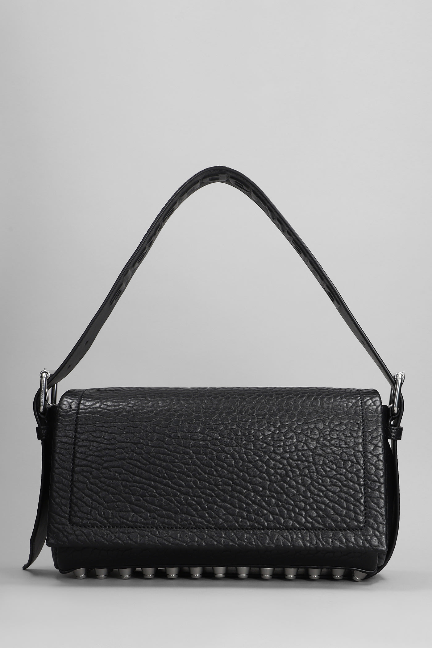 Alexander Wang Medium Flap Shoulder Bag In Black Leather