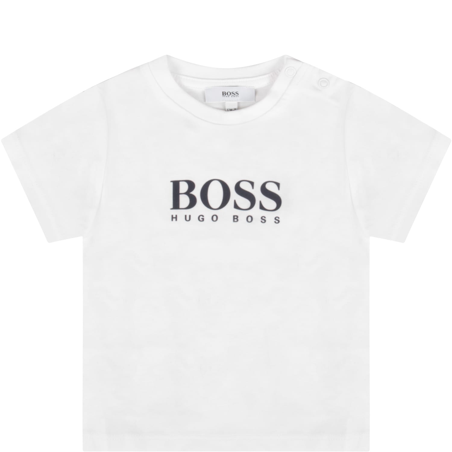 Hugo Boss White T-shirt For Baby Boy With Logo