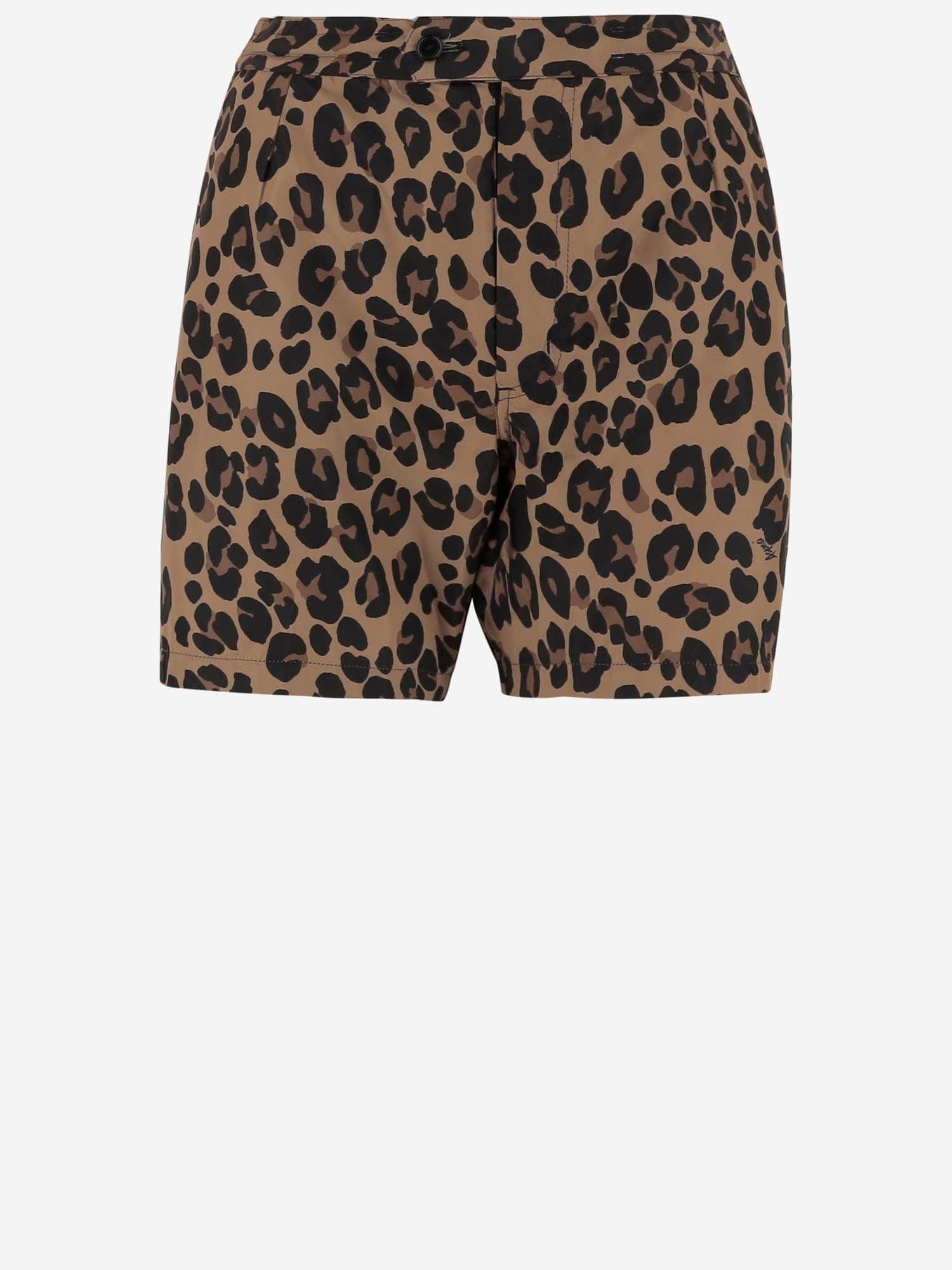 Aspesi Nylon Short Pants With Leo Pattern