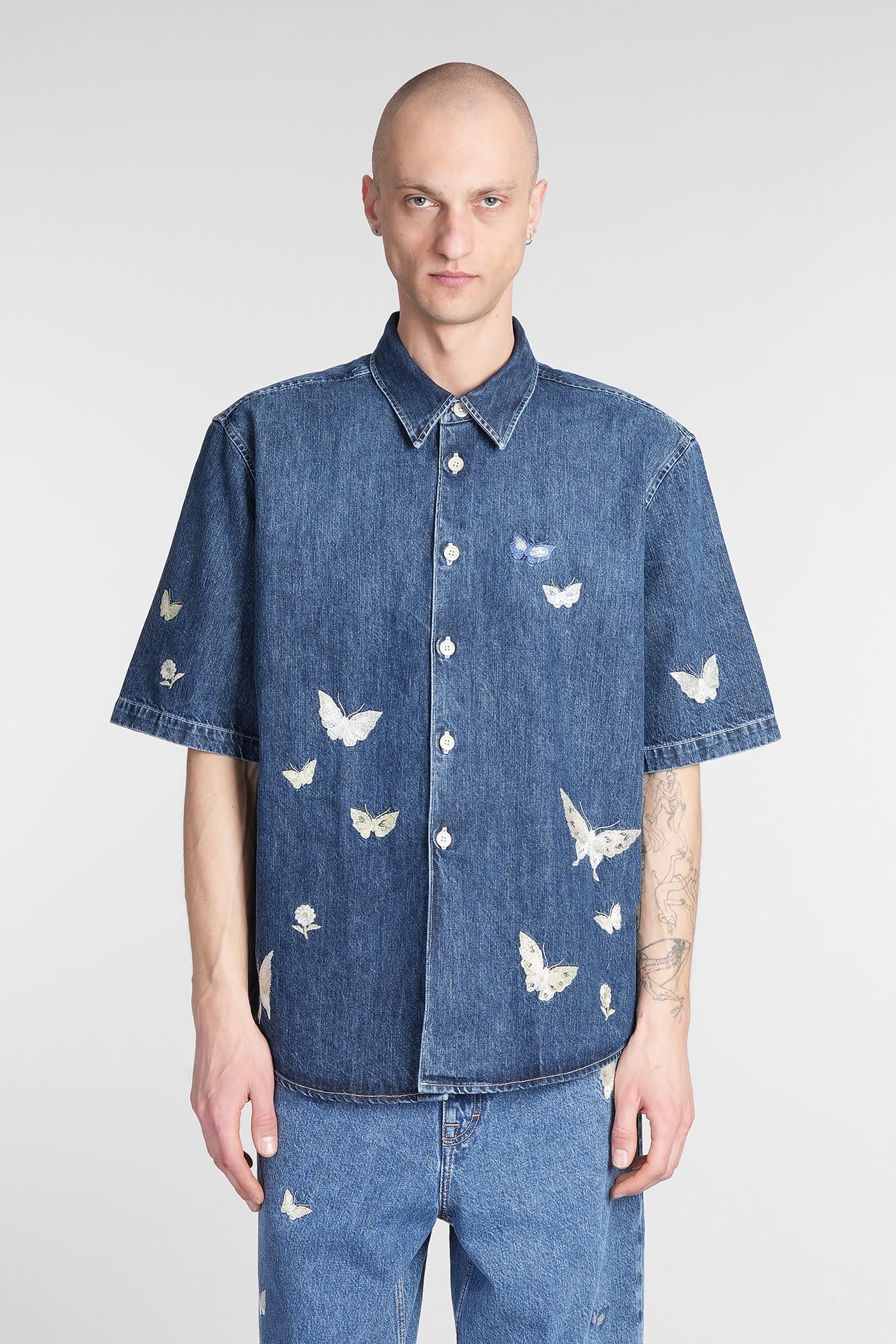 Our Legacy Beyond Shirt In Blue Cotton