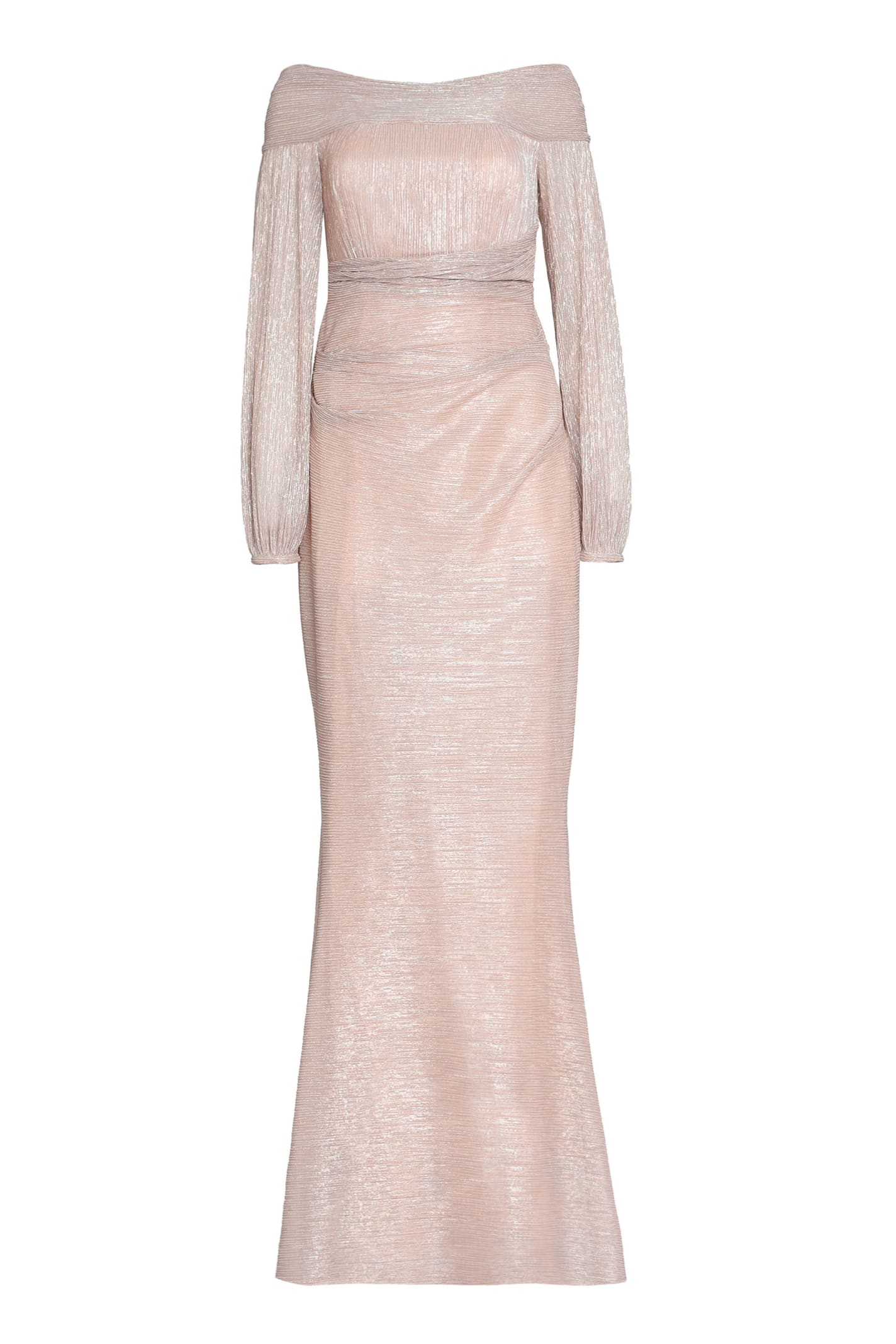 Talbot Runhof Lurex Draped Dress