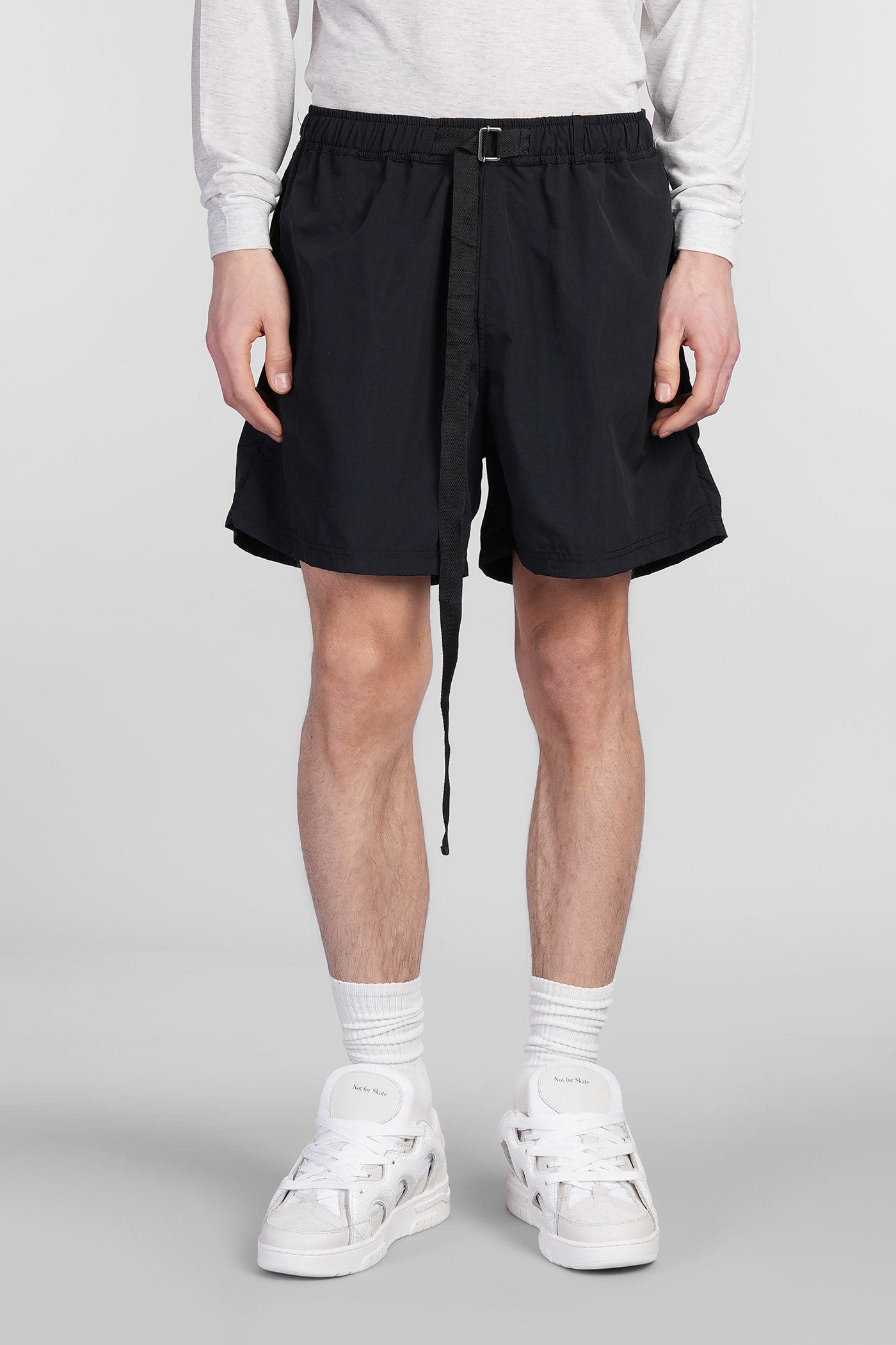 Paura Harlem Shorts In Black Cotton