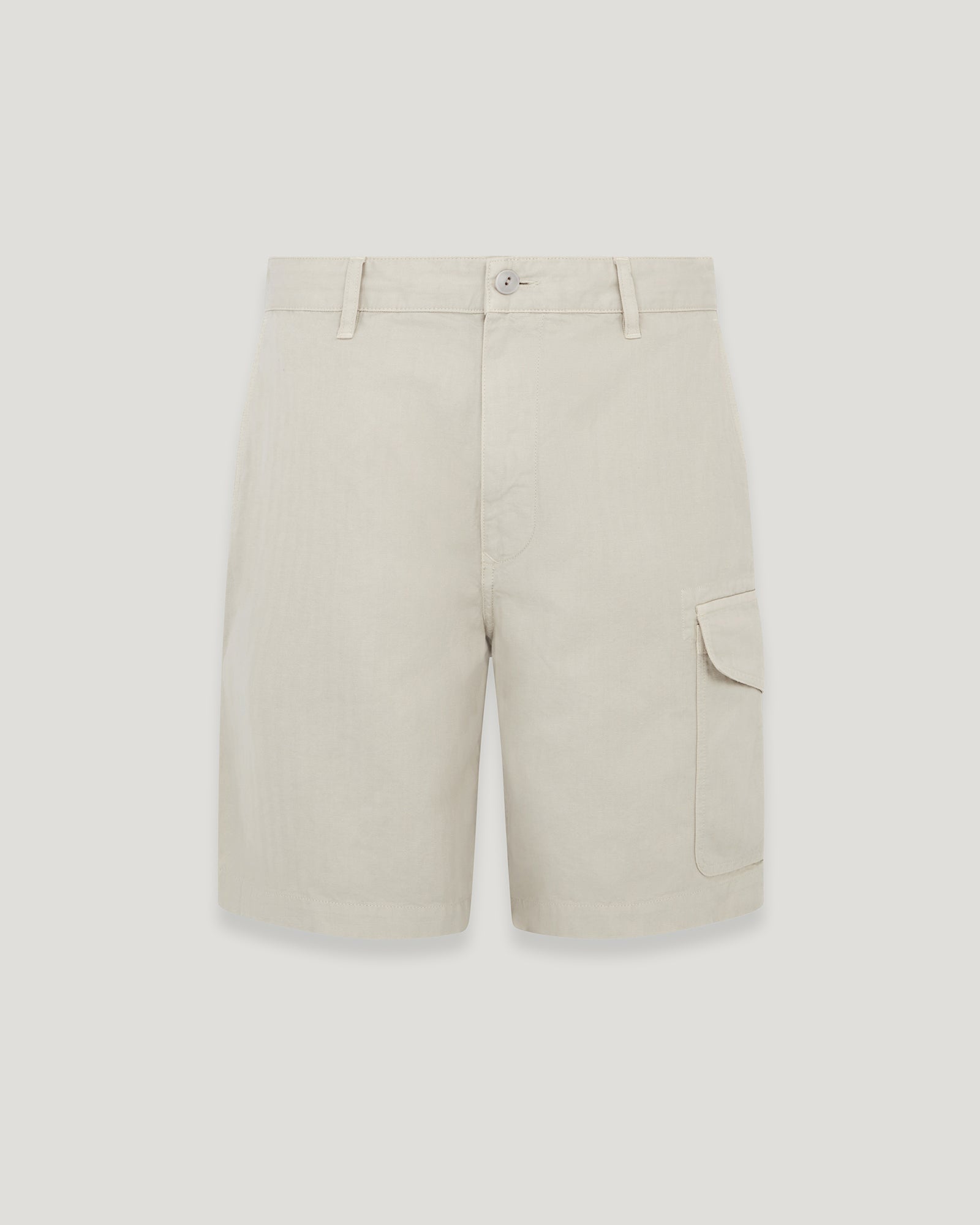 Belstaff Cs60 Cargo Short Men's Garment Dye Cotton Blend Stone Beige Size US 35