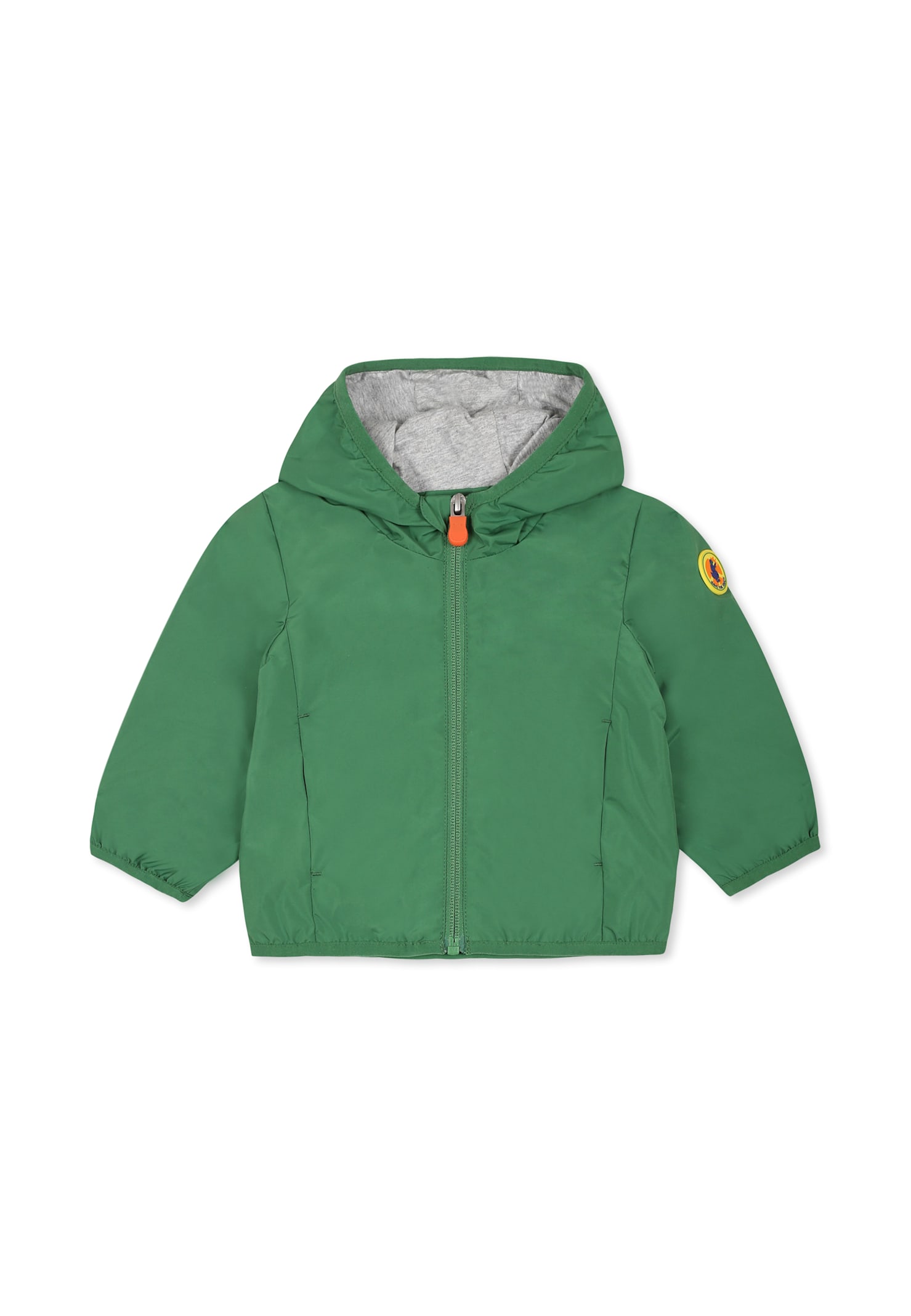 Save the Duck Green Windbreaker Jacket For Baby Boy With Logo