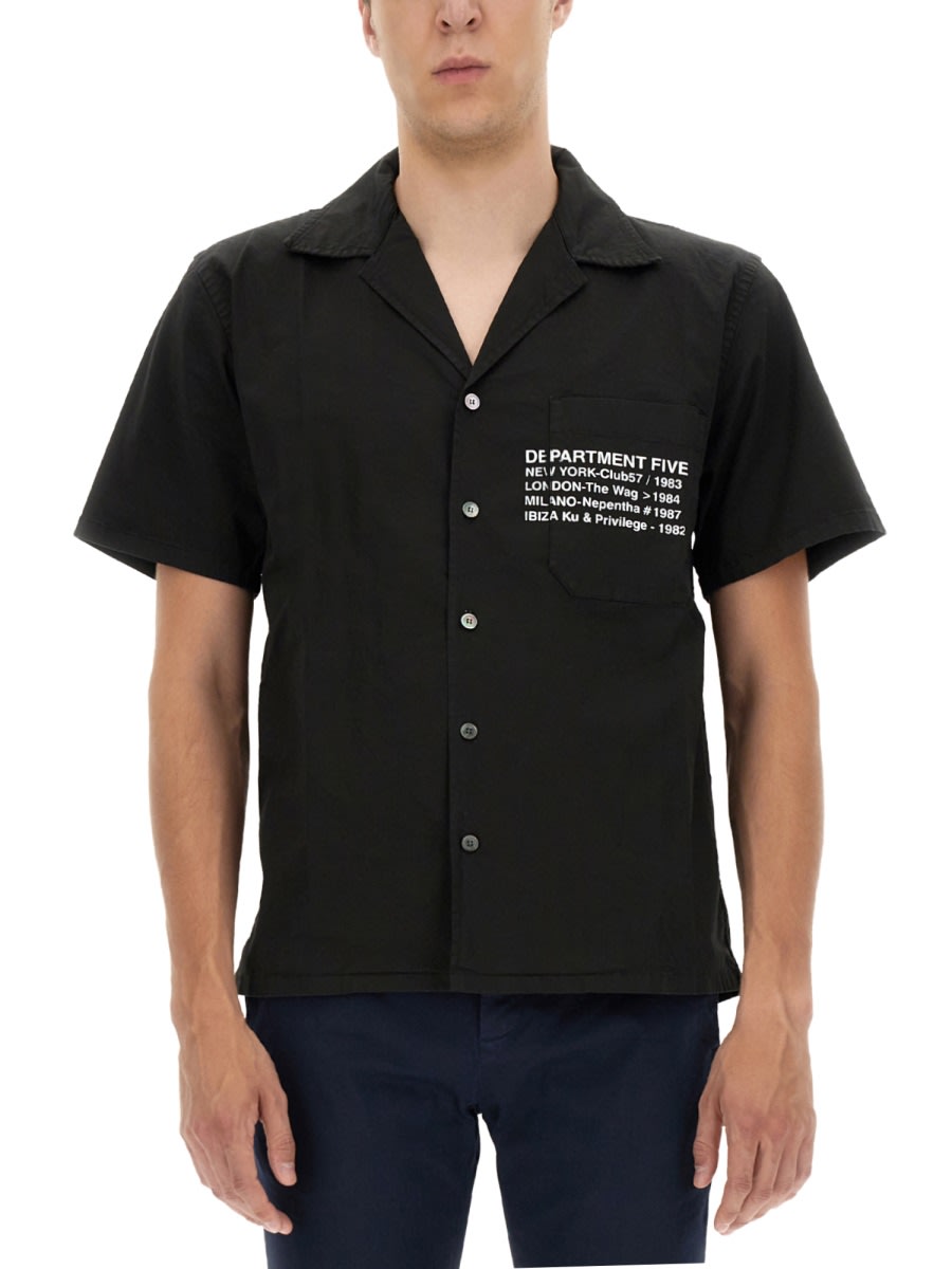 Department Five Hawaiian Shirt With Logo Print