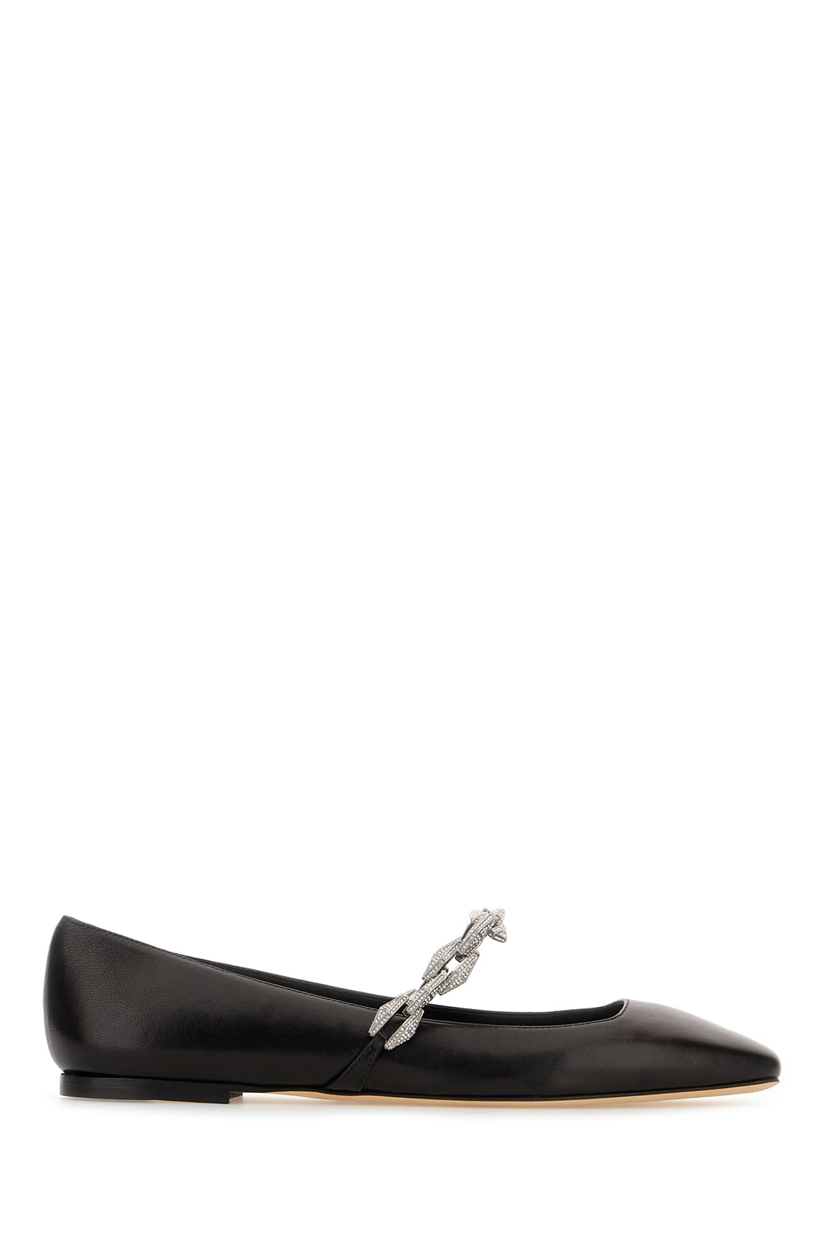 Jimmy Choo Black Leather Tilda Ballerinas