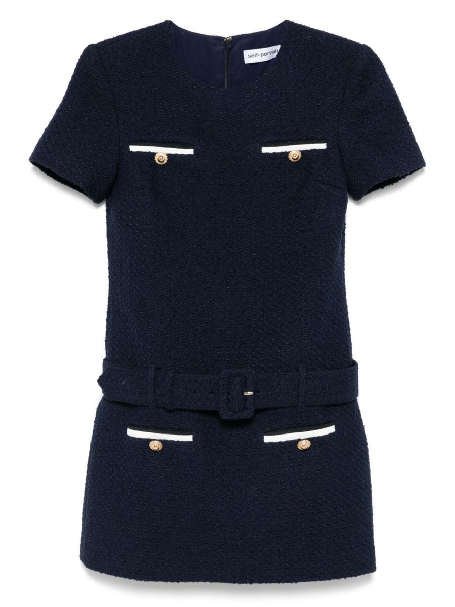 Self-Portrait Boucle Mini Dress