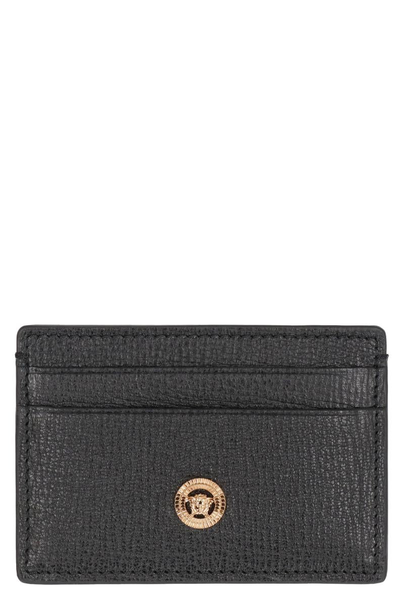 Versace Medusa Biggie Pebbled Calfskin Card Holder