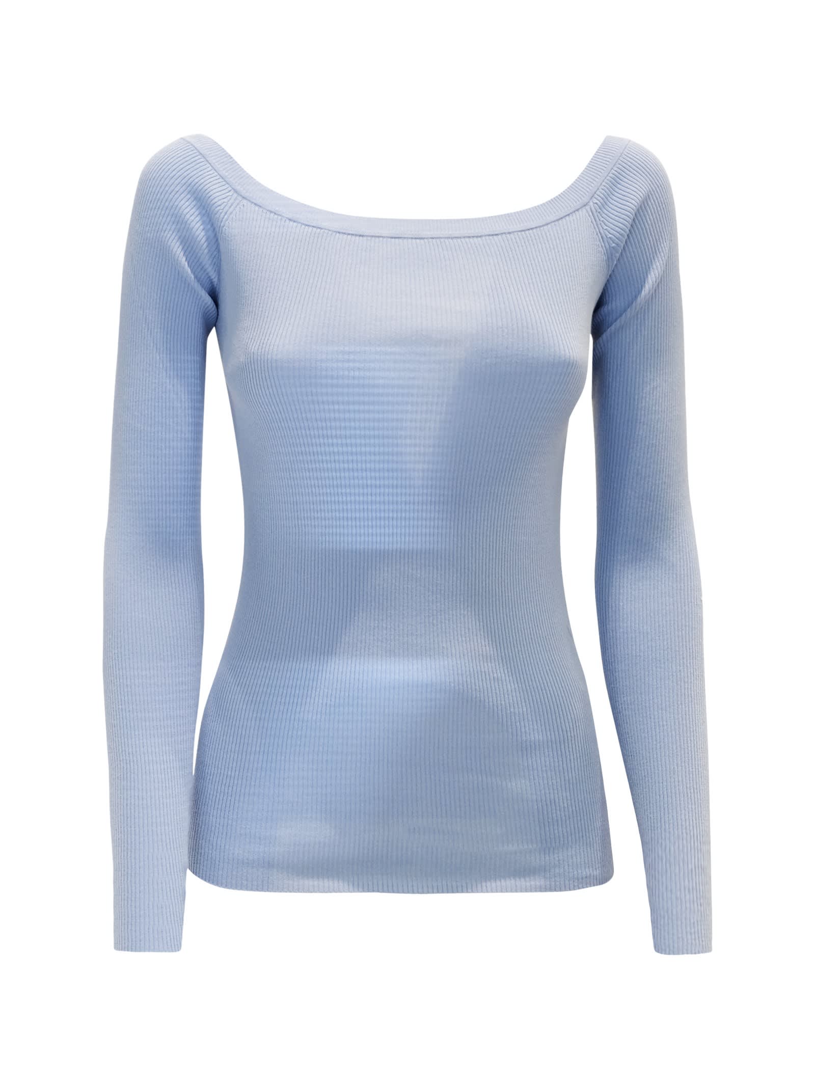Parosh Powder Blue Cotton Cipria24 Sweater