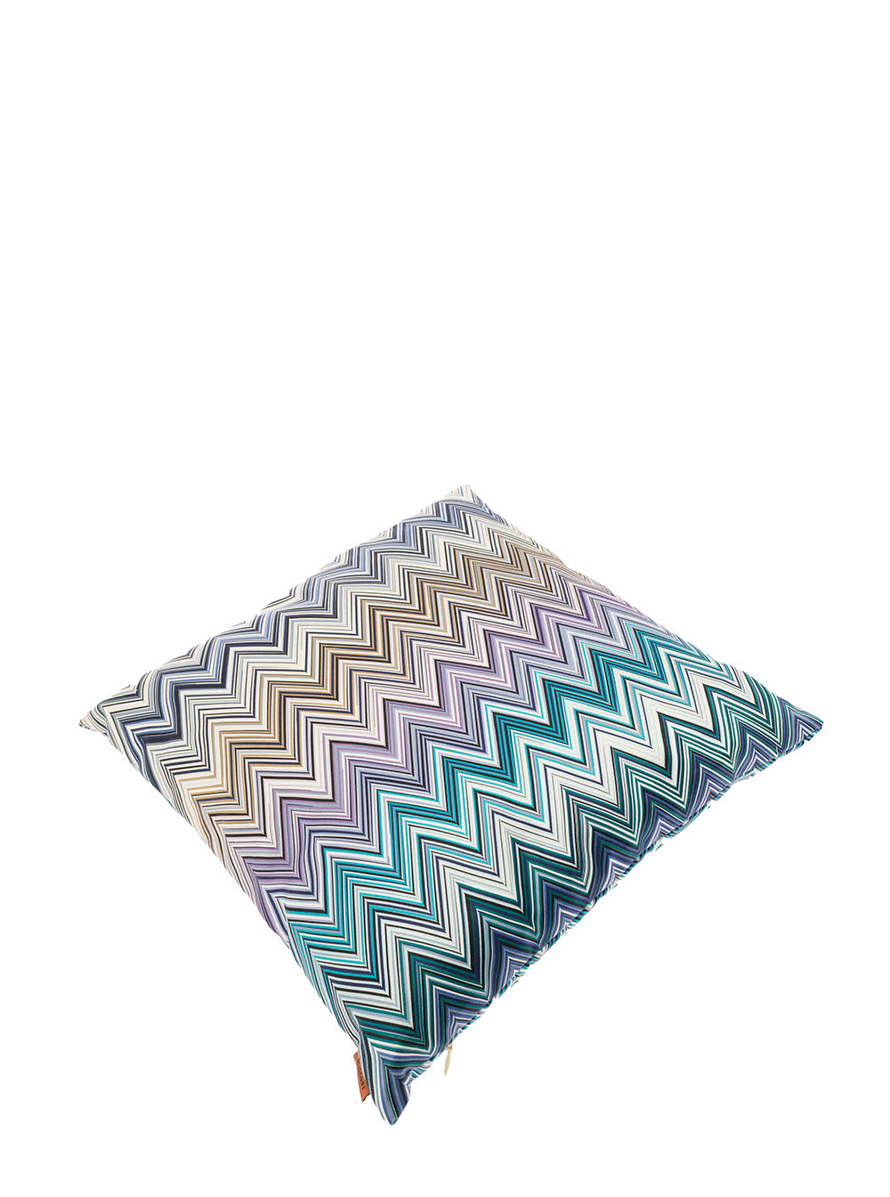 Missoni Multicolor Square Cushion With Zigzag Motif In Cotton Home