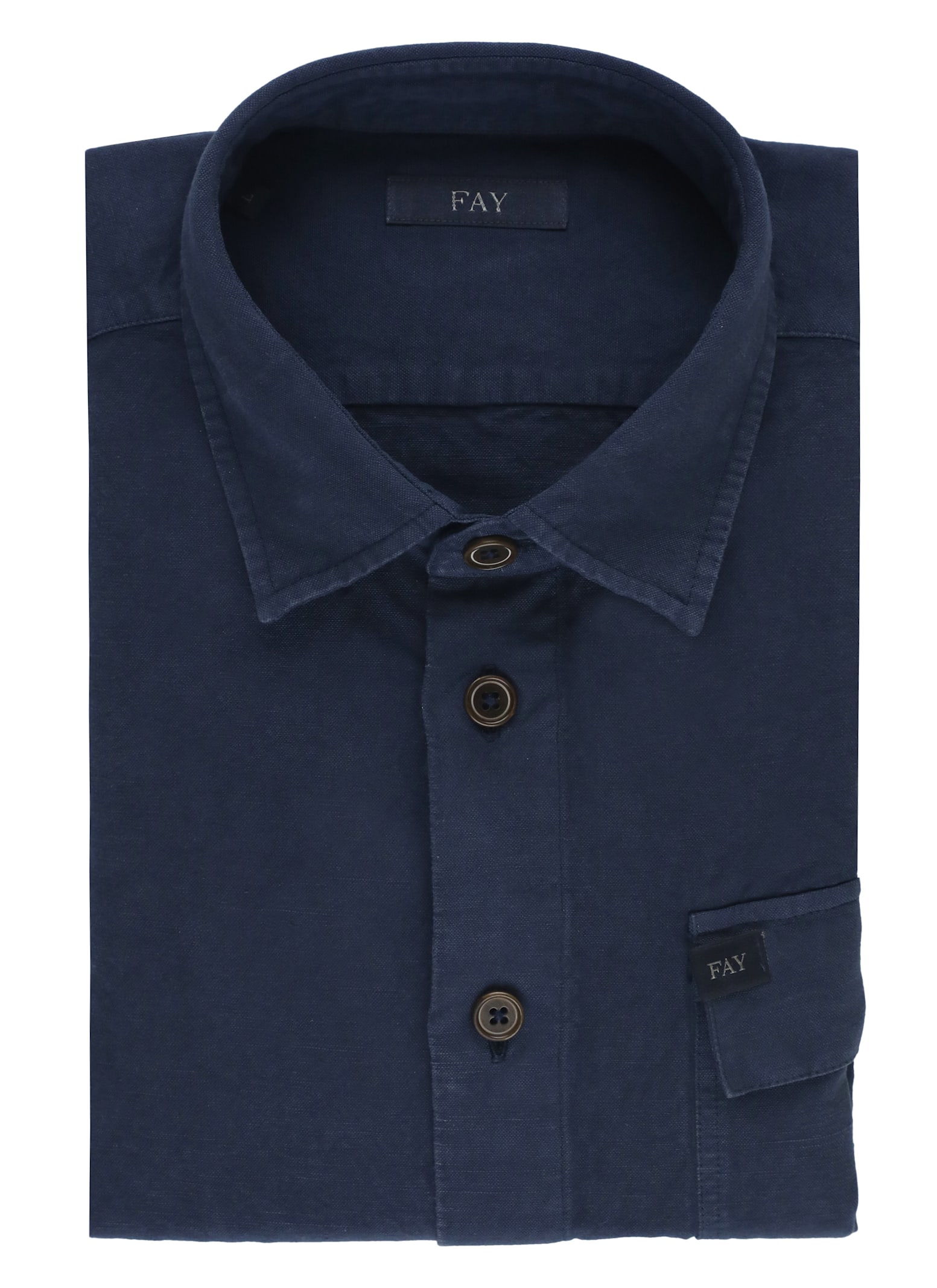 Fay Linen And Cotton Shirt