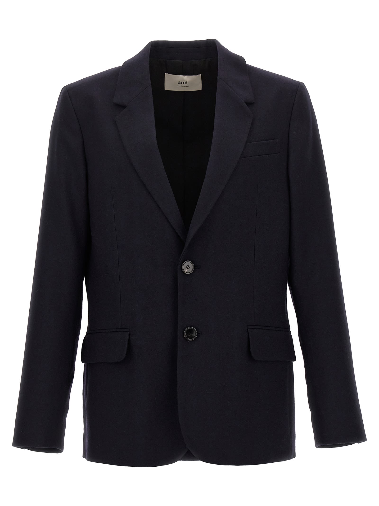 Ami Alexandre Mattiussi Single-breasted Wool Blazer