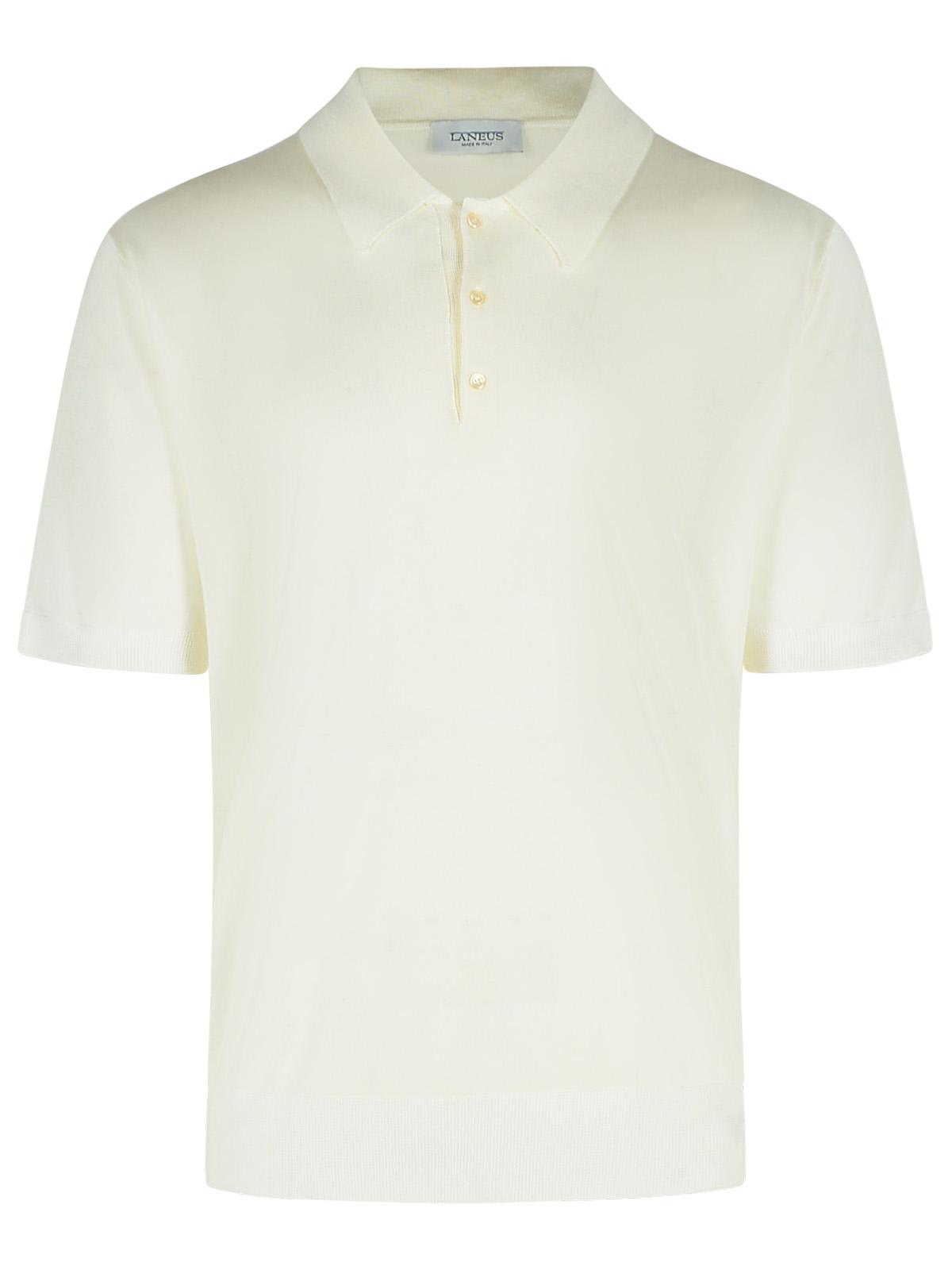 Laneus Polo Shirt In Lyocell Cream
