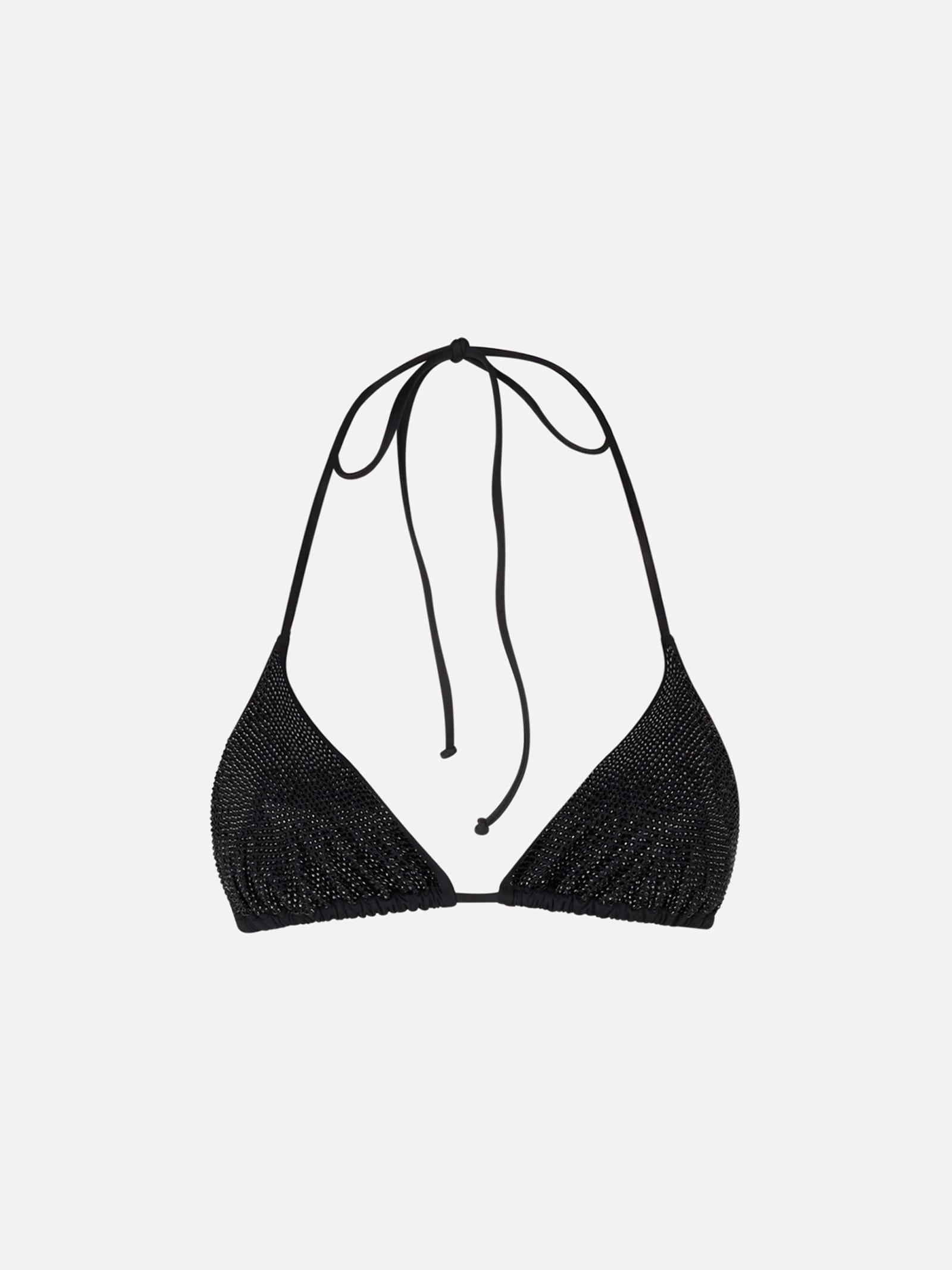 MC2 Saint Barth Woman Triangle Top Swimsuit With Black Strass