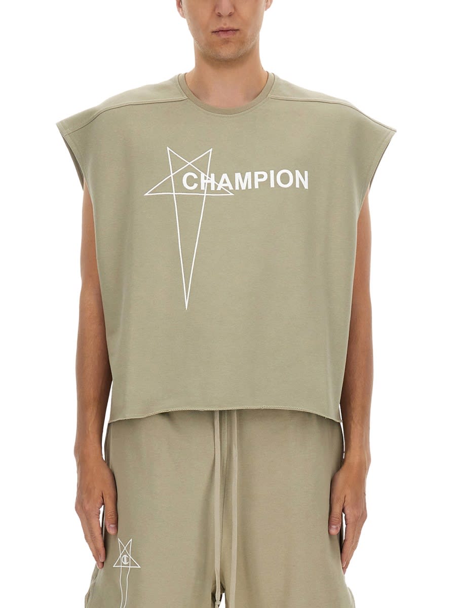 Rick Owens x Champion Cropped Micro Tatlin T-shirt