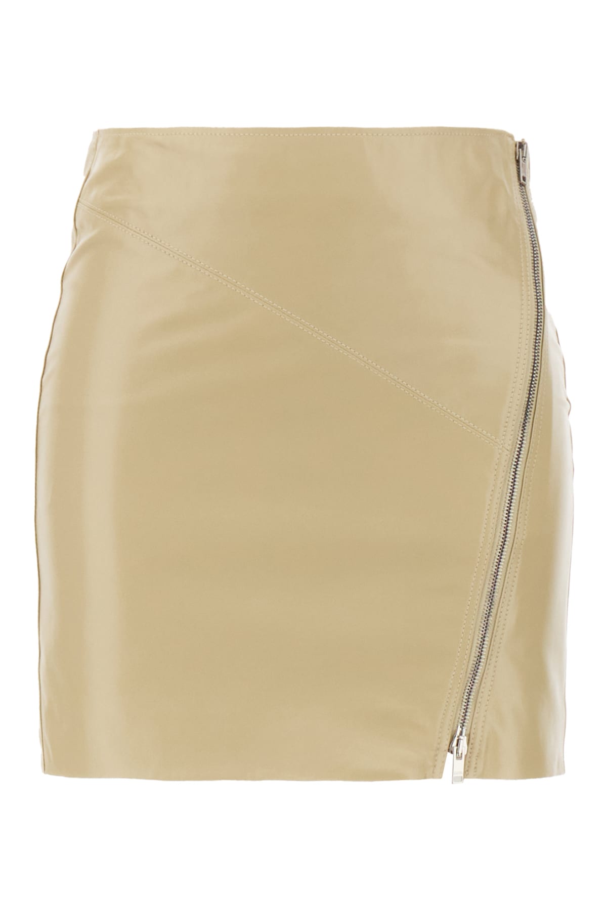 Isabel Marant Cappuccino Nappa Leather Mini Skirt