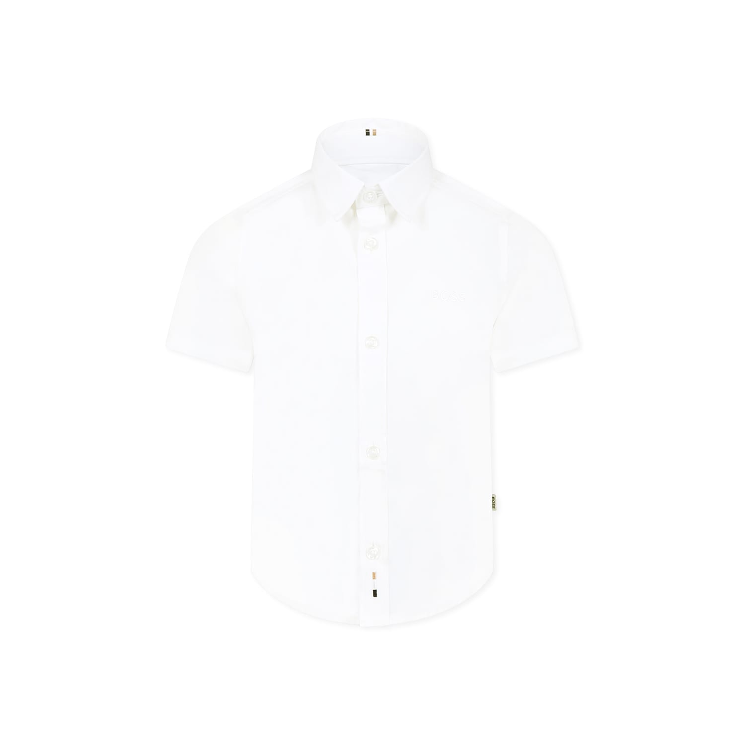 Hugo Boss White Shirt For Boy With Logo