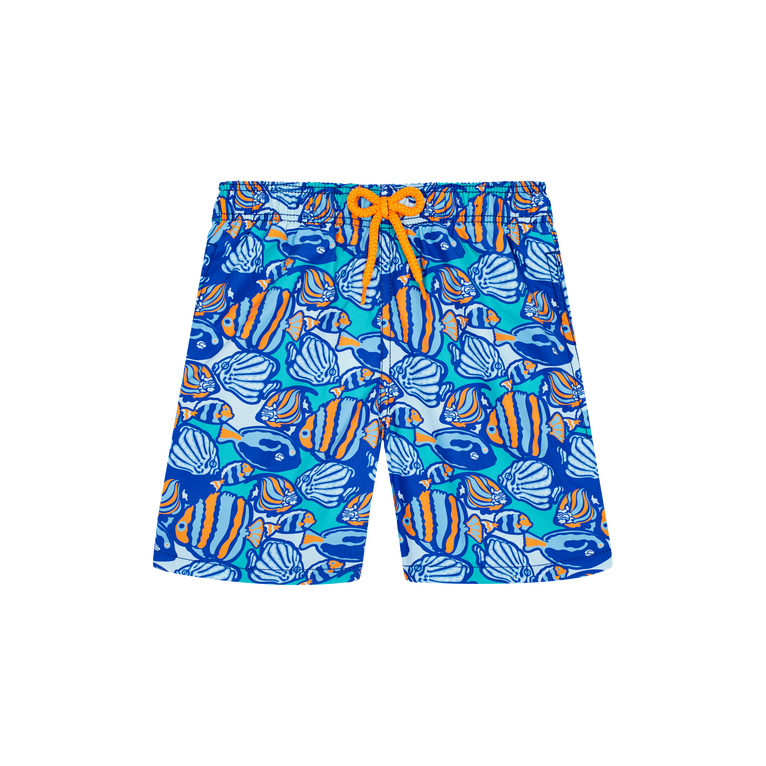 Vilebrequin Boys Swim Shorts Fishy Vibes - Jim - Blue - Size 10