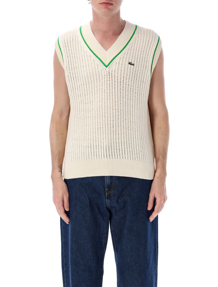 Lacoste 钩花针织马甲