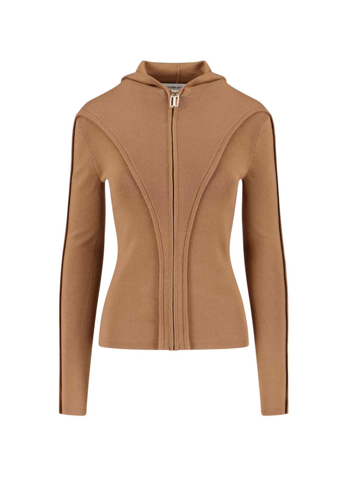 Victoria Beckham Logo Zip Sweatshirt