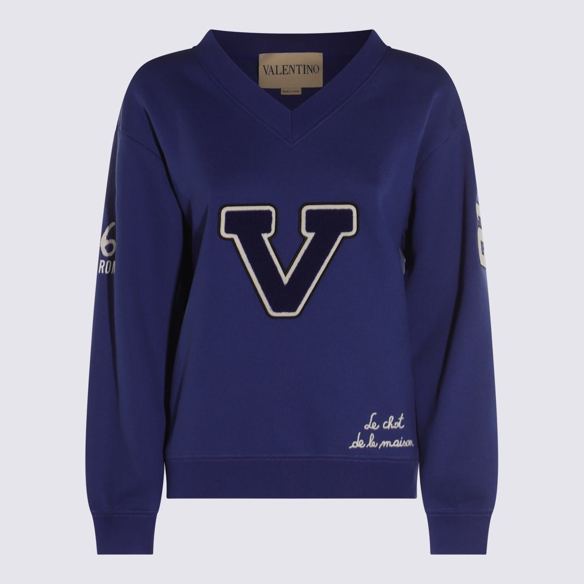 Valentino Garavani Maglie 蓝/象牙色针织衫