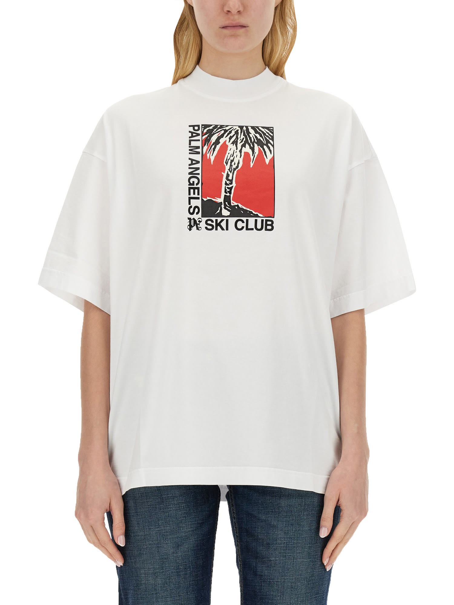 Palm Angels Oversized T-shirt With Graphic Print