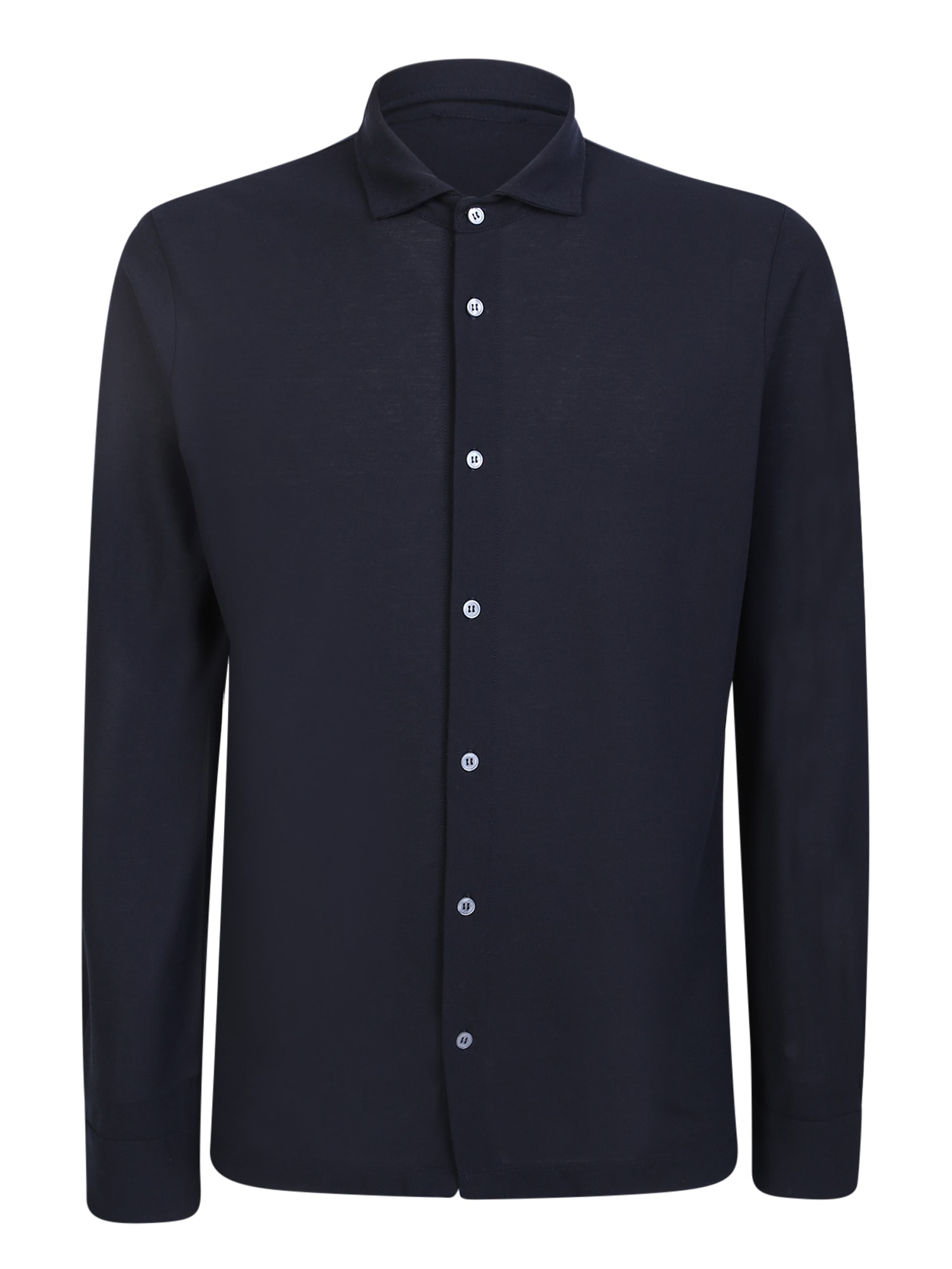 Zanone Blue Cotton Shirt