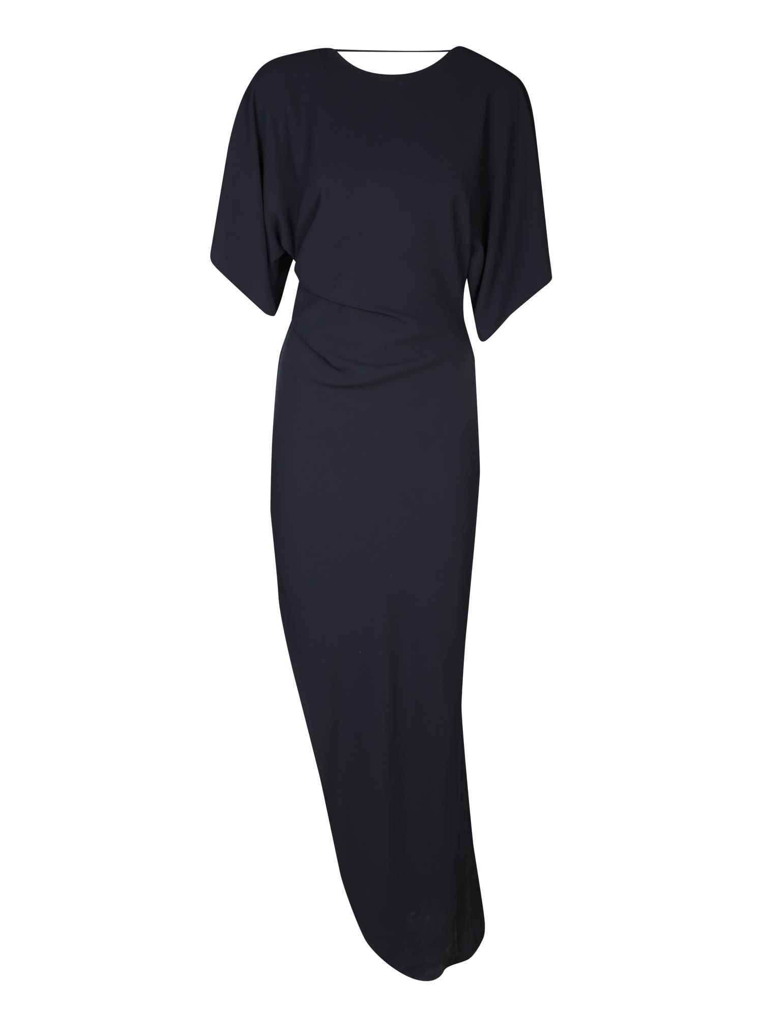 Rev Savita Black Asymmetric Long Dress