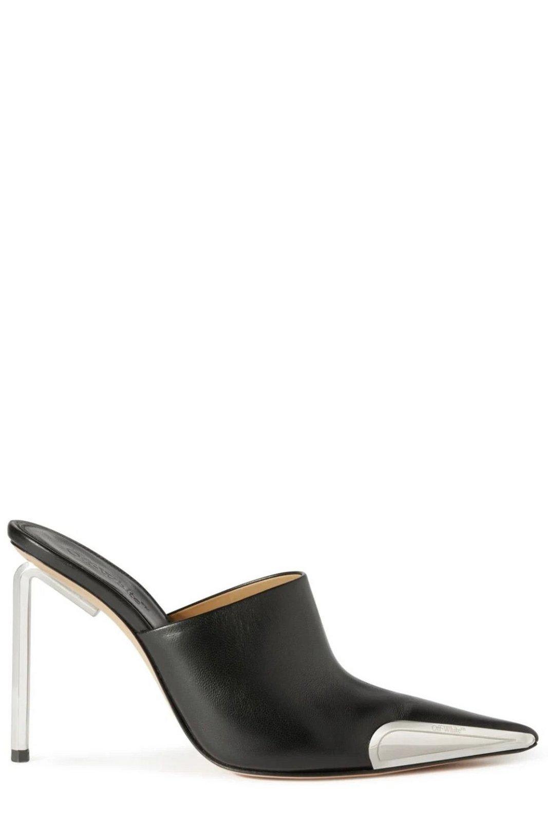 Off-White Pointed Toe Slip-on Mules