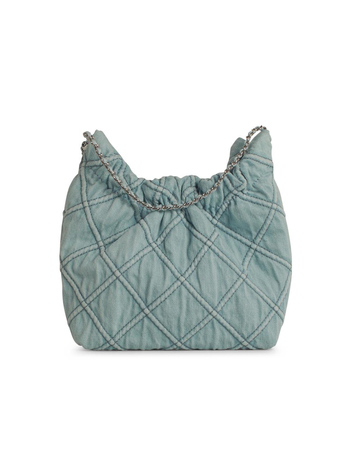 Tory Burch flaming Light Blue Fabric Bag