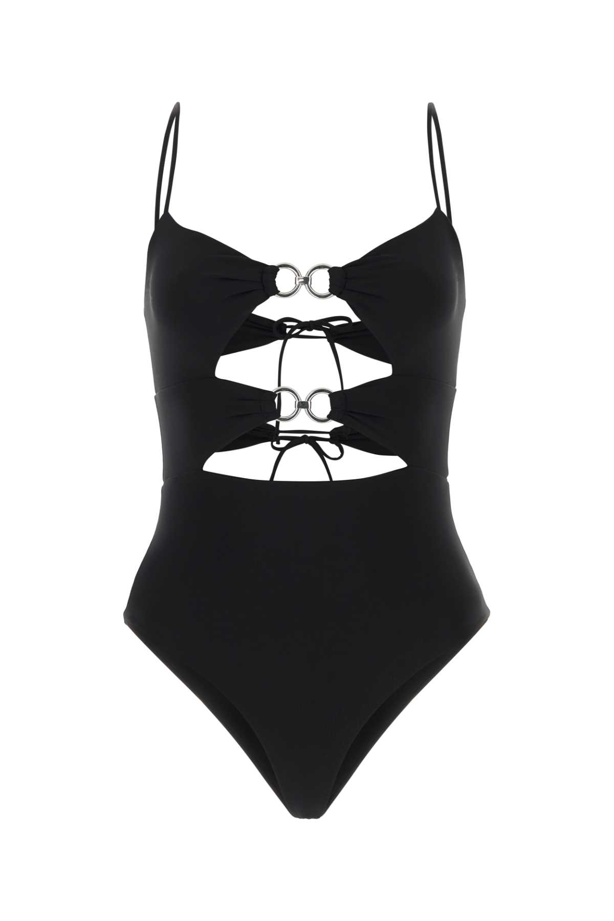 Nensi Dojaka Black Stretch Polyester Swimsuit