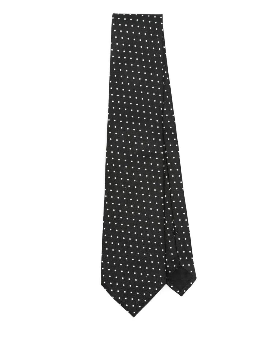 Tom Ford Micro Dot On Weave Silk Tie Accessories