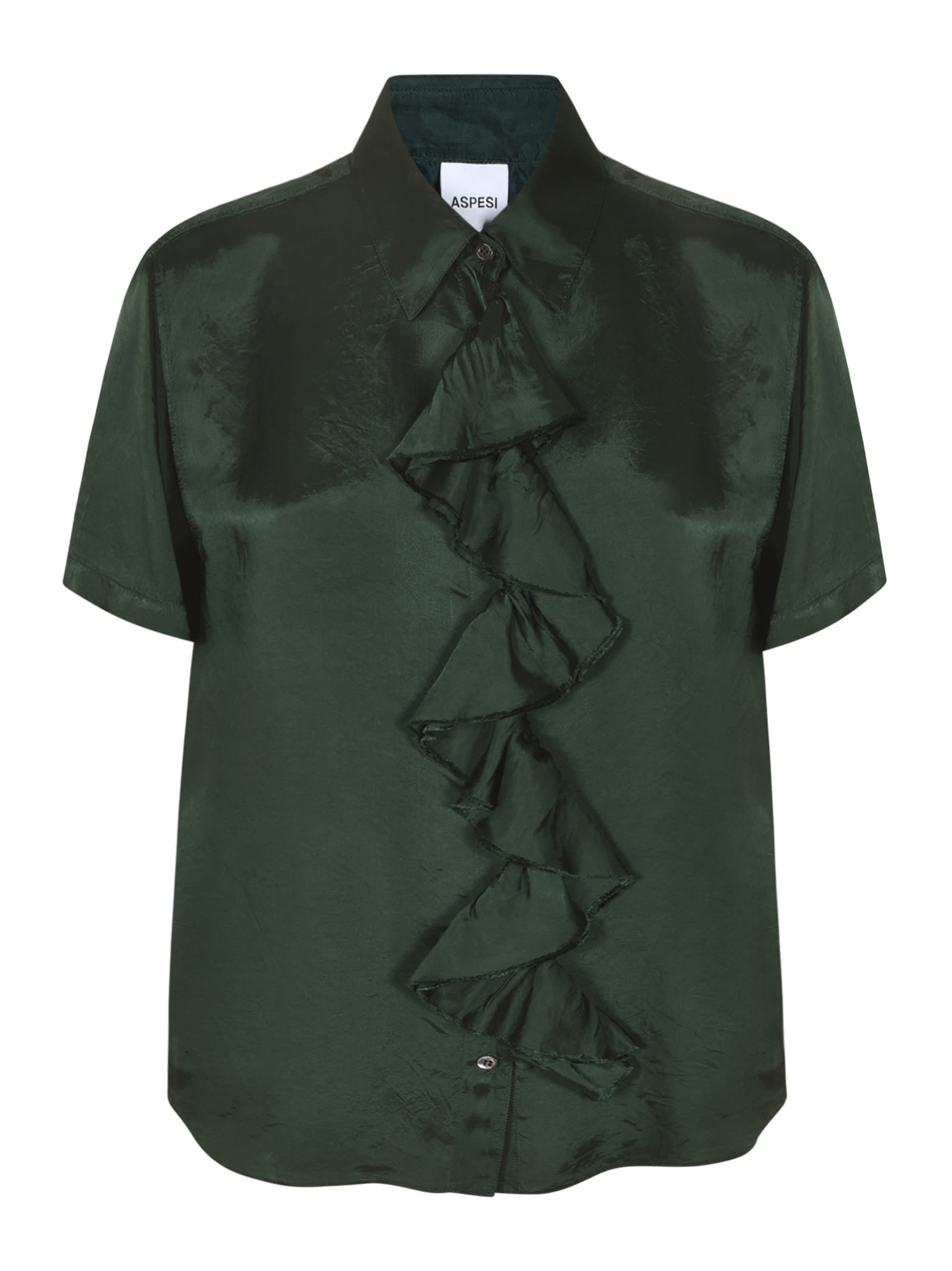 Aspesi Ruffled Short-sleeved Blouse