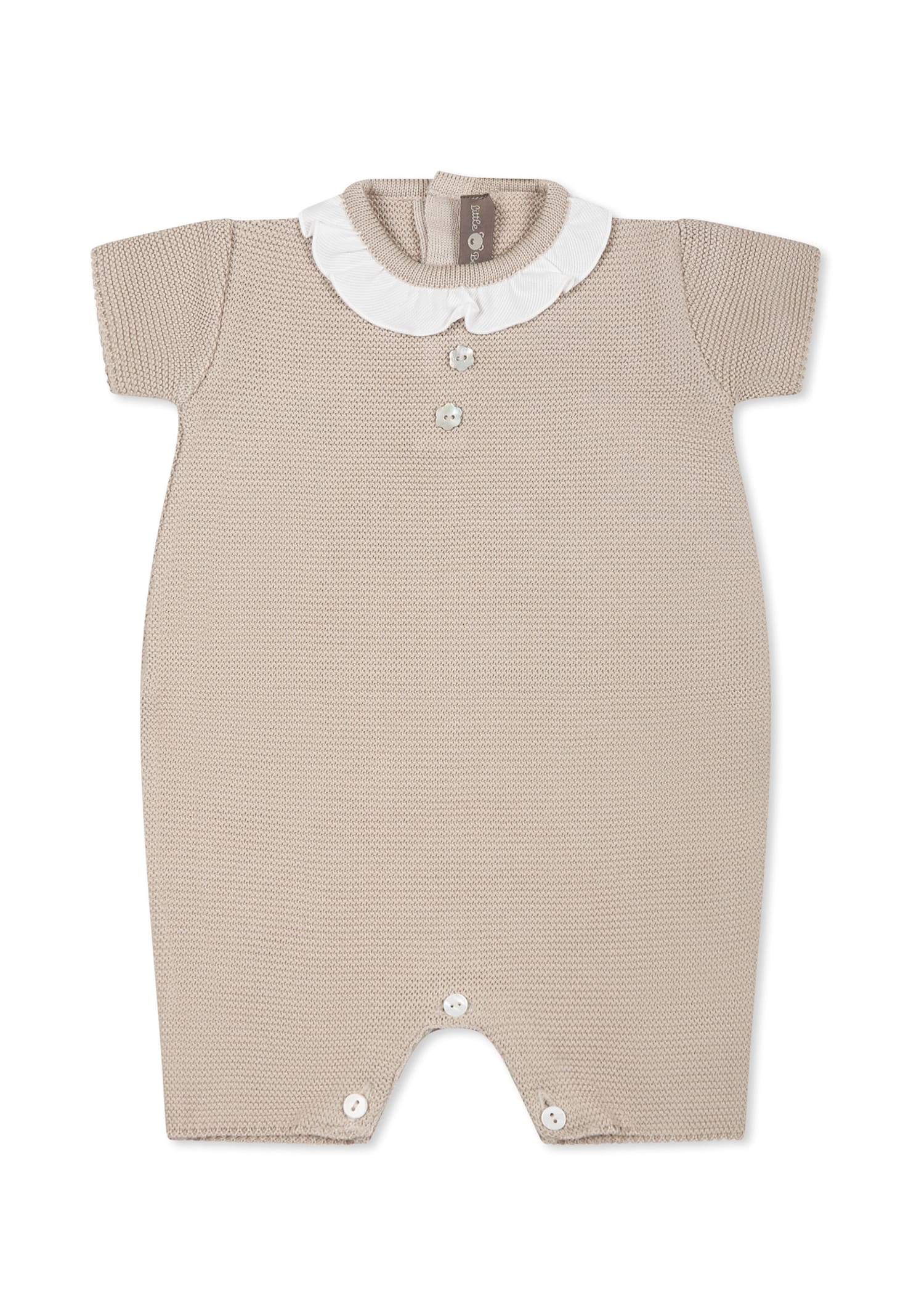 Little Bear Beige Romper For Baby Girl