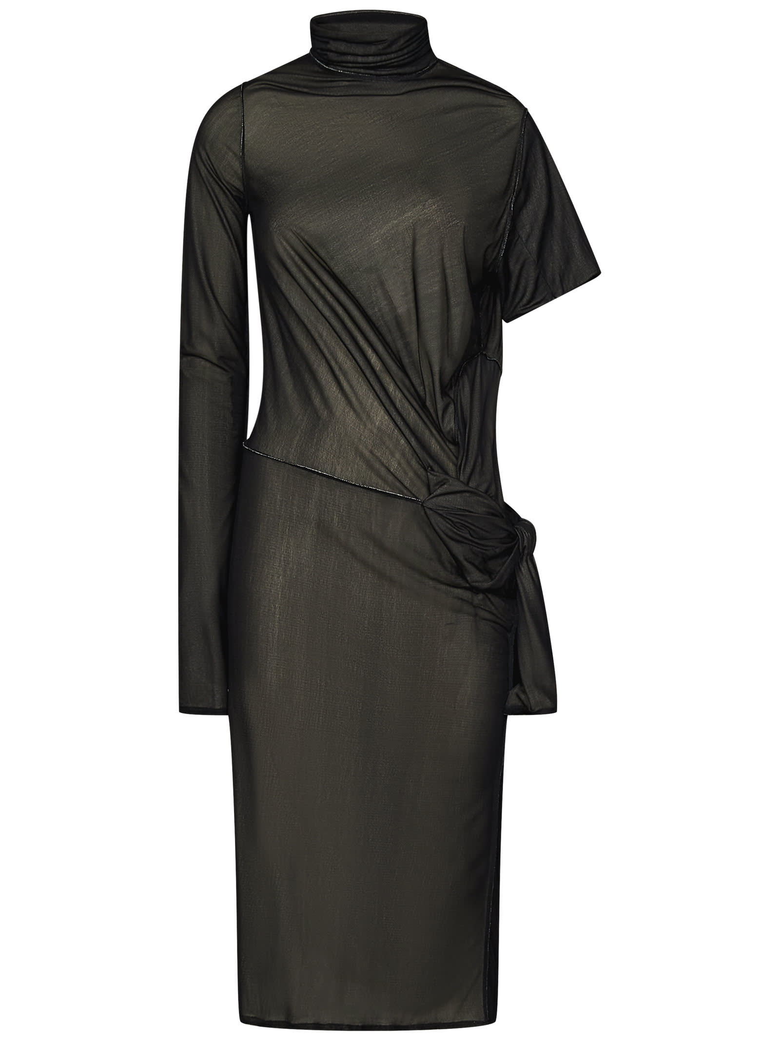 Maison Margiela One-shoulder Semi-sheer Midi Dress