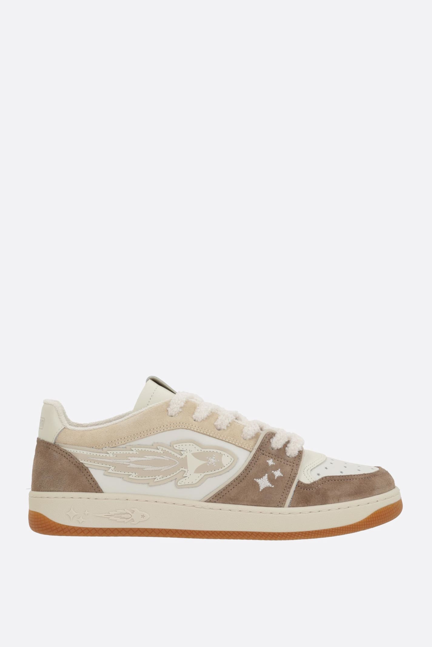 Enterprise Japan Egg Rocket Sneakers In Smooth Leather And Suede