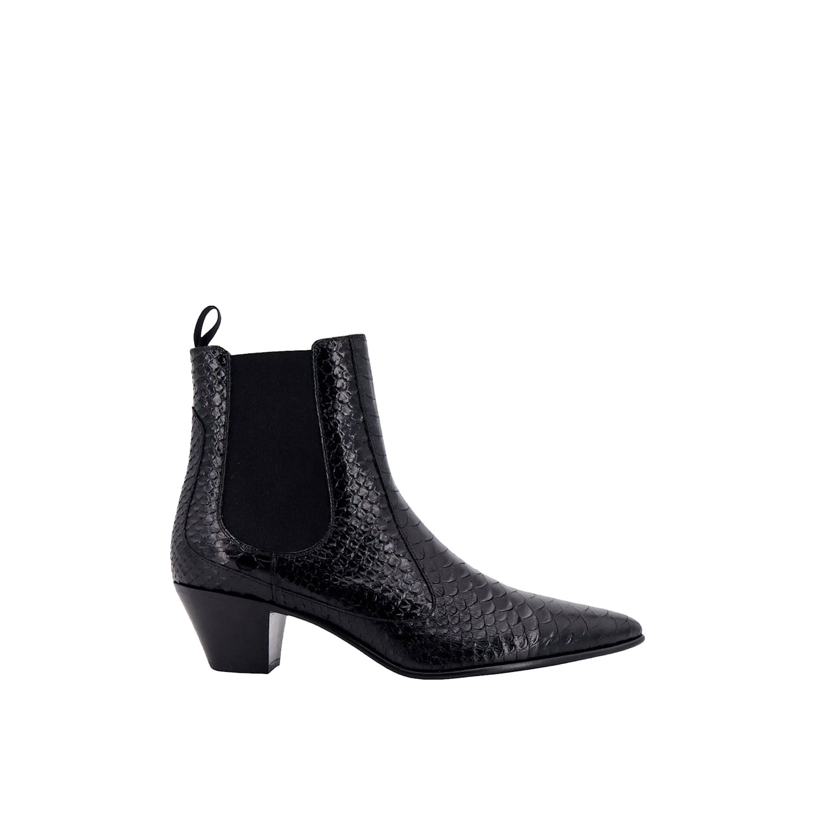 Celine Snake-effect Leather Chelsea Boots