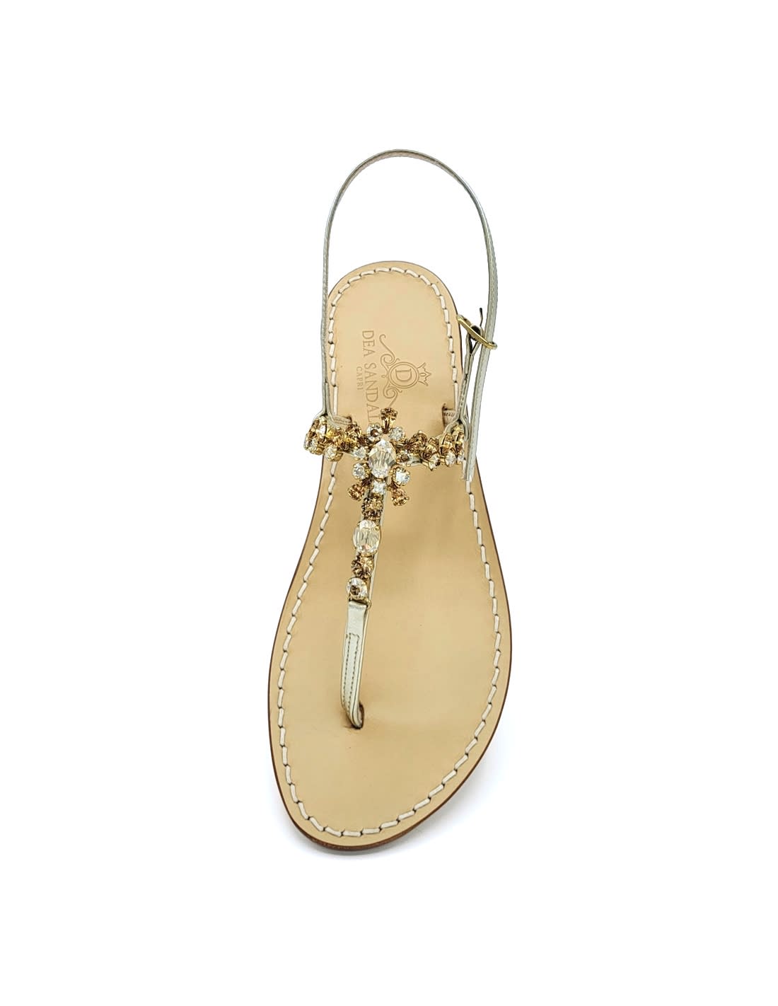 Dea Sandals Royal Amber Gold Jewel Sandals