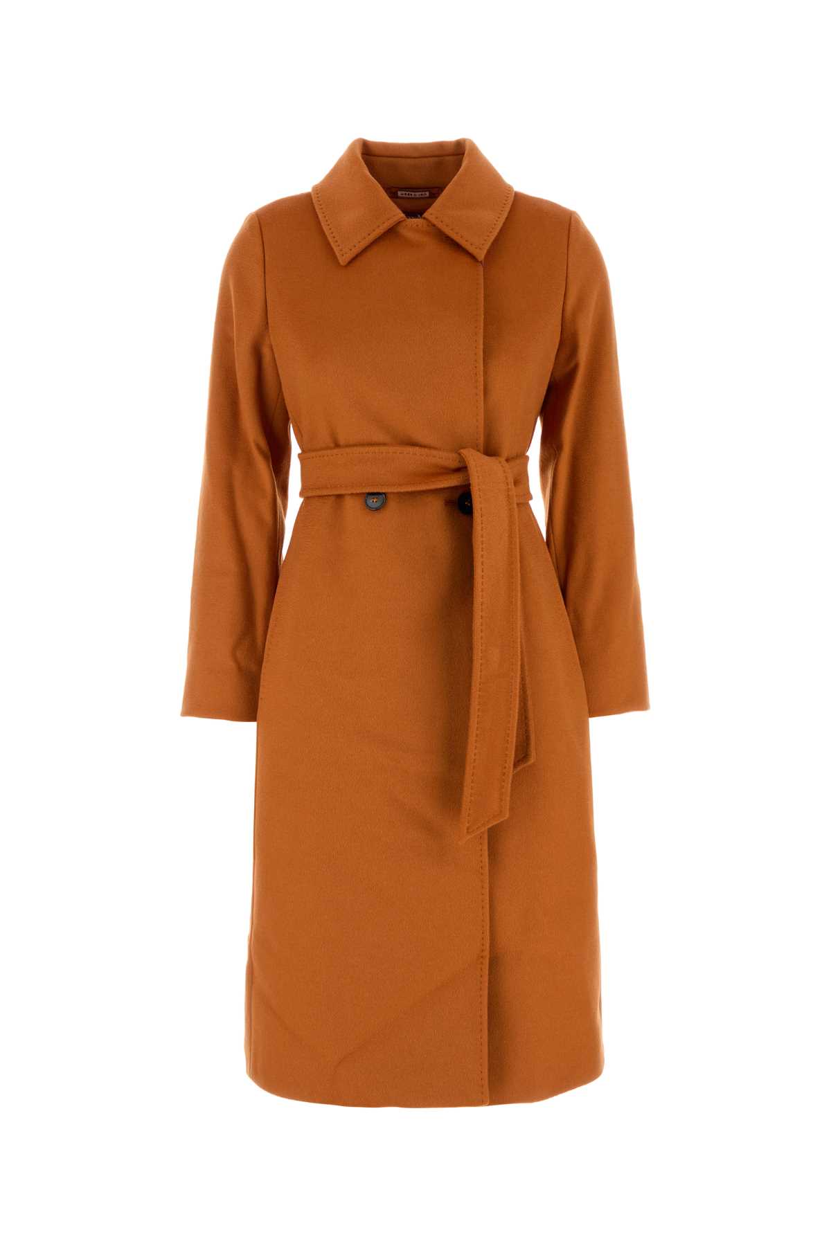 Max Mara Studio Orange Wool Bcollag Coat