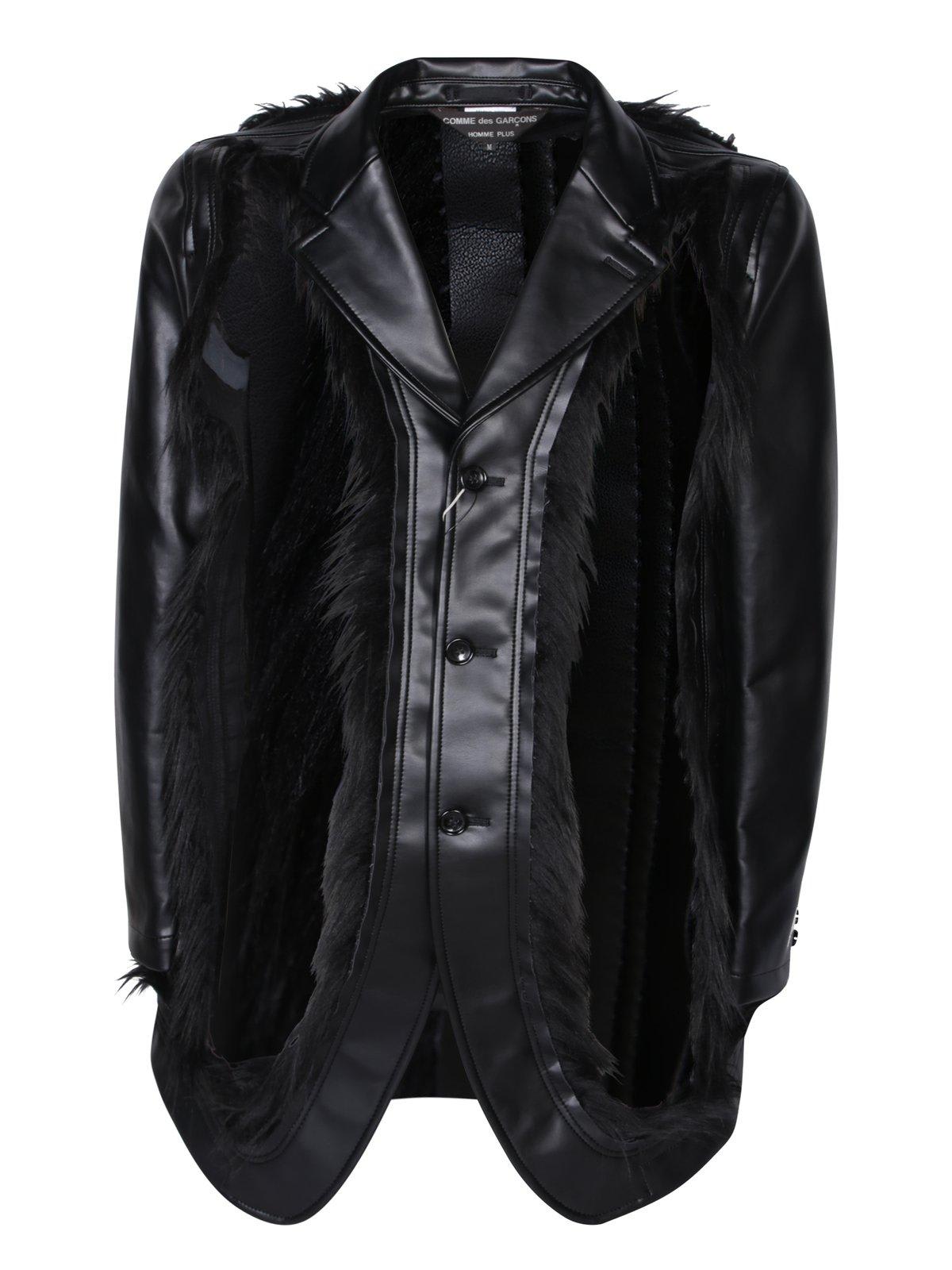 Comme Des Garçons Homme Plus Cut-out Detailed Buttoned Blazer