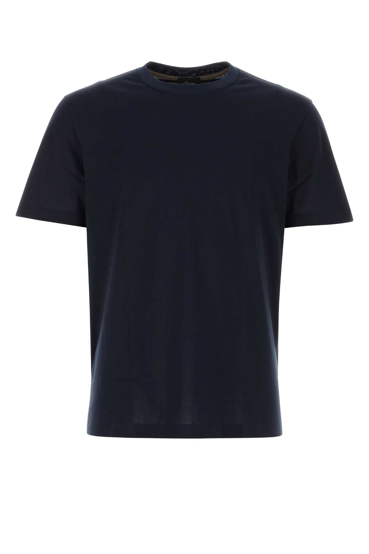 Brioni Midnight Blue Cotton T-shirt
