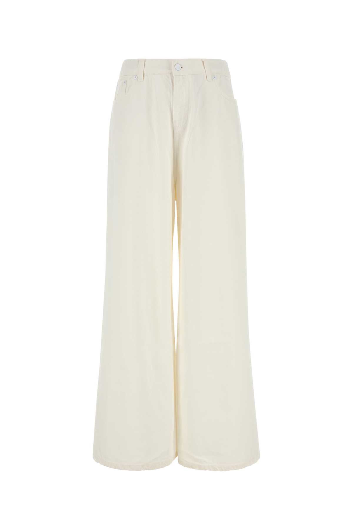 Lois White Denim Paloma Wide-leg Pant