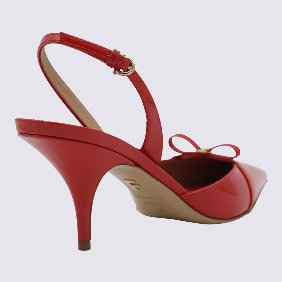 Ferragamo Red Leather Pumps