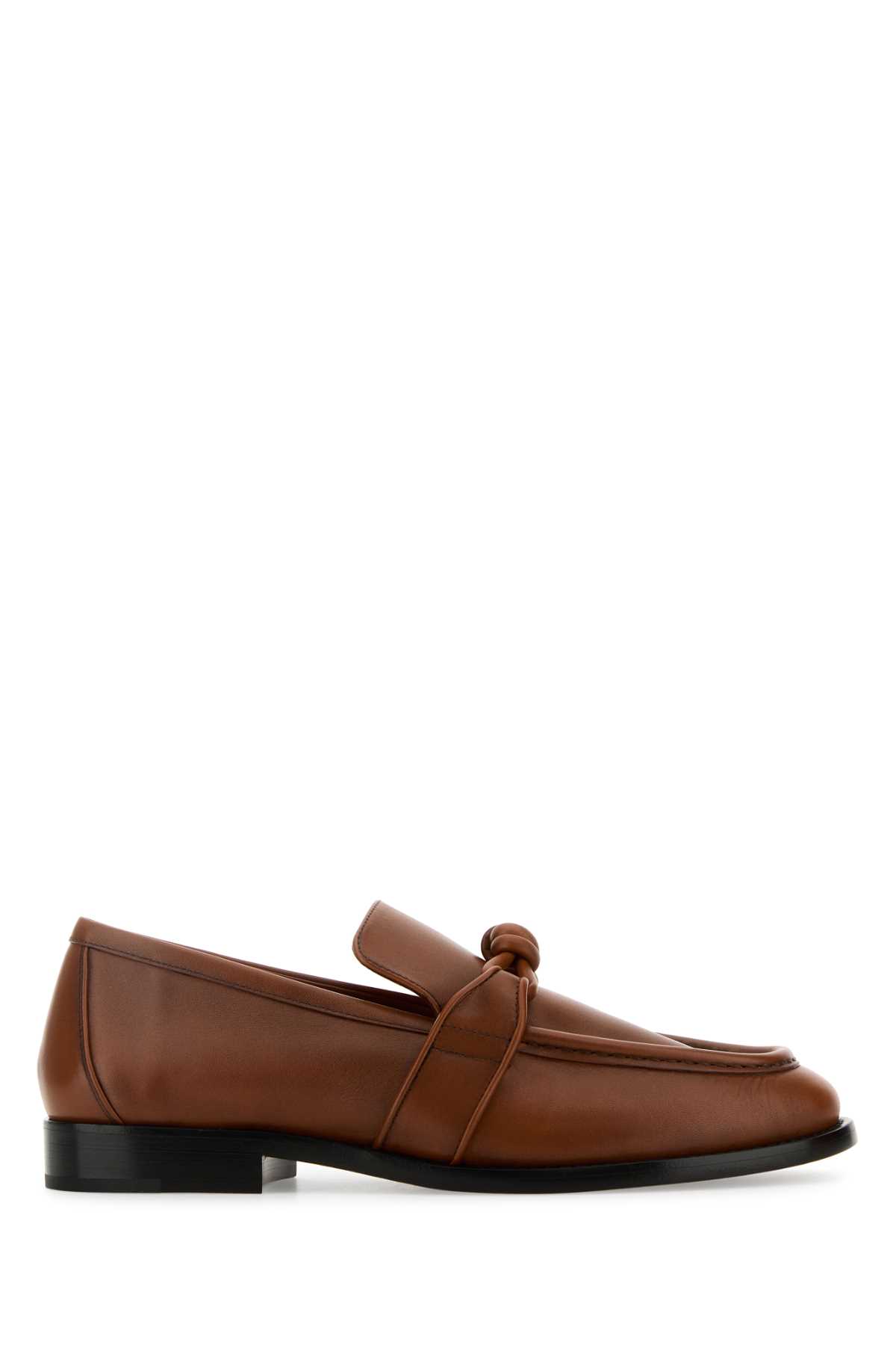 Bottega Veneta Caramel Leather Astaire Loafers