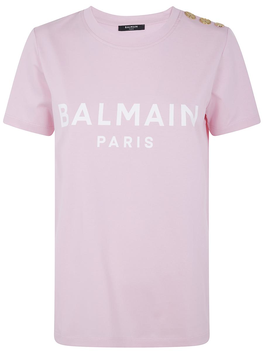 Balmain 3颗纽扣印花T恤