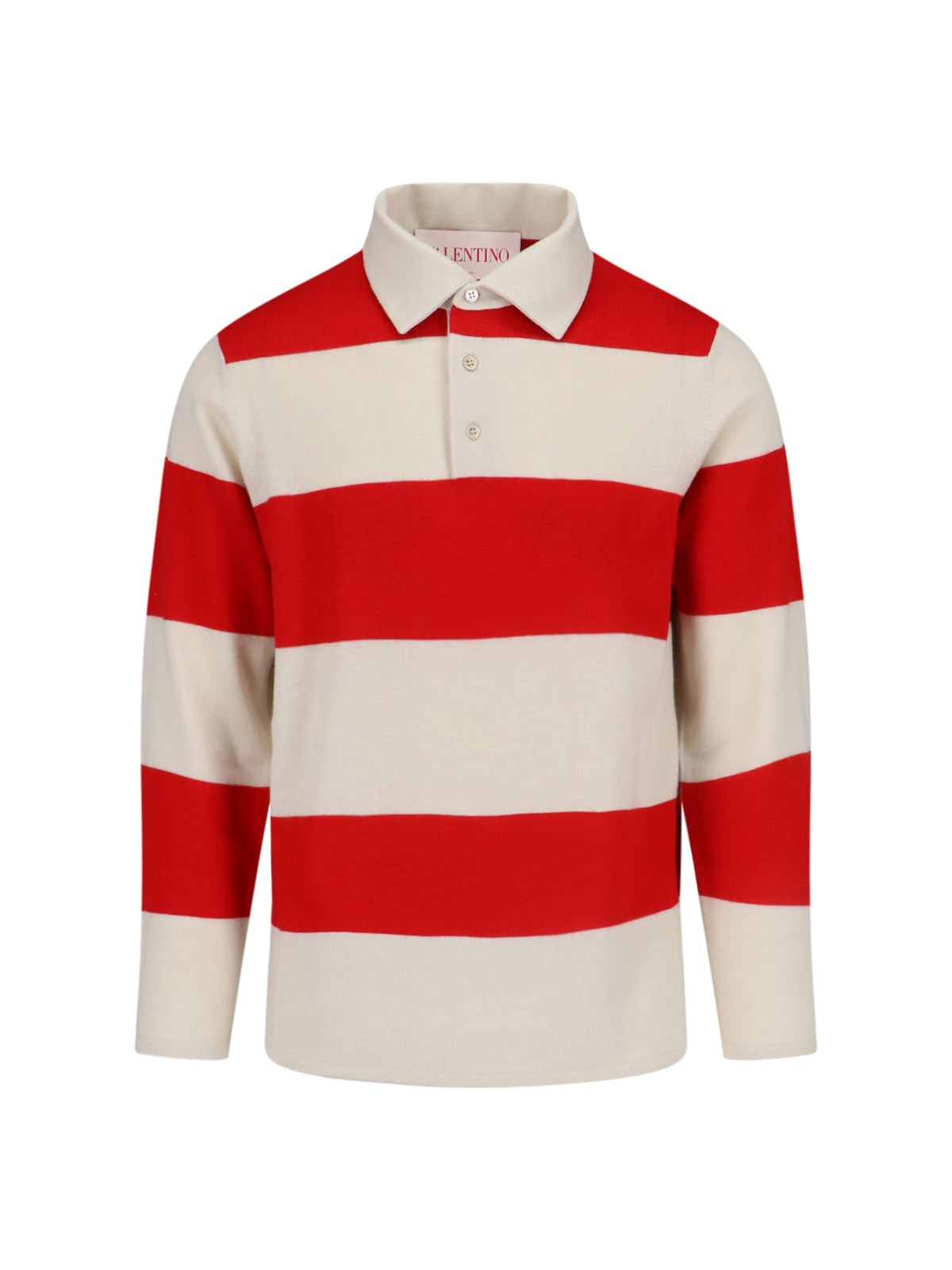 Valentino Striped Knitted Polo Shirt